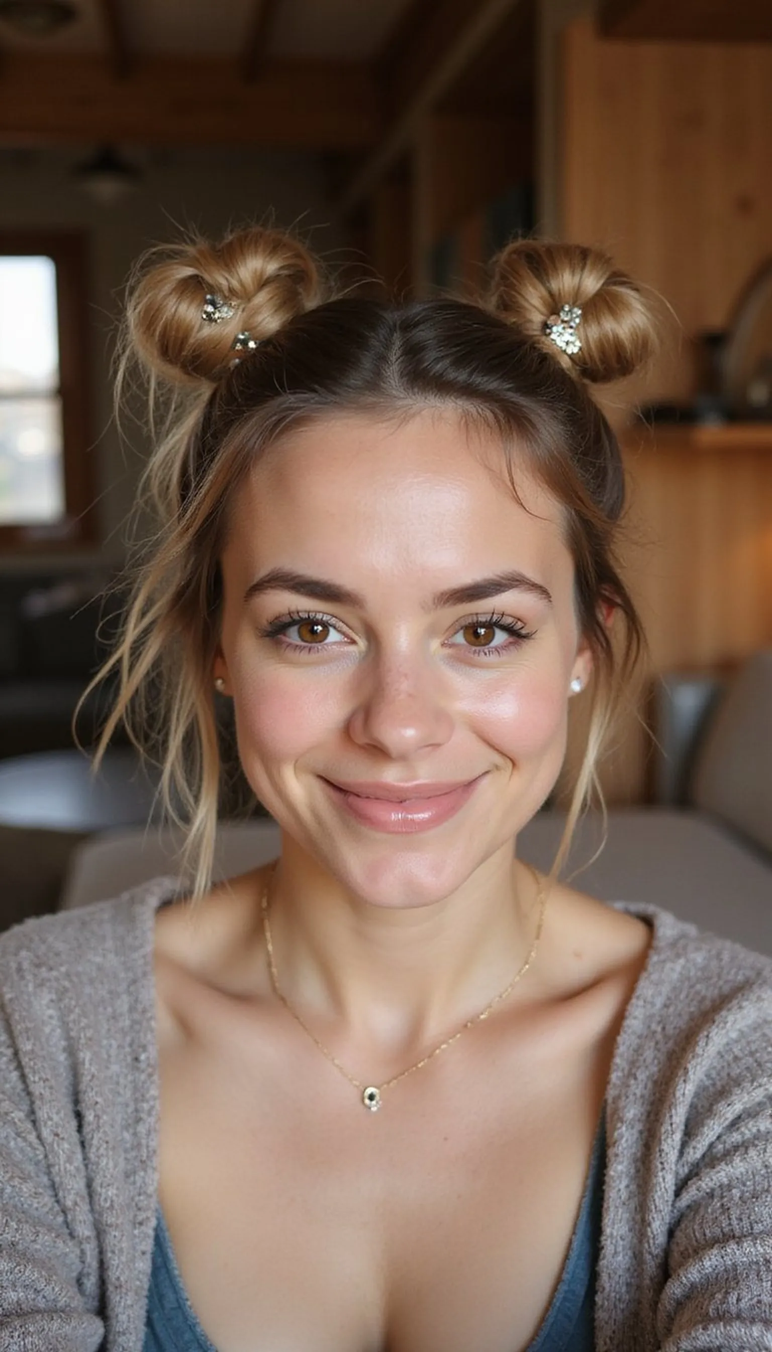 Mini Top Knots For Short Hair Travel