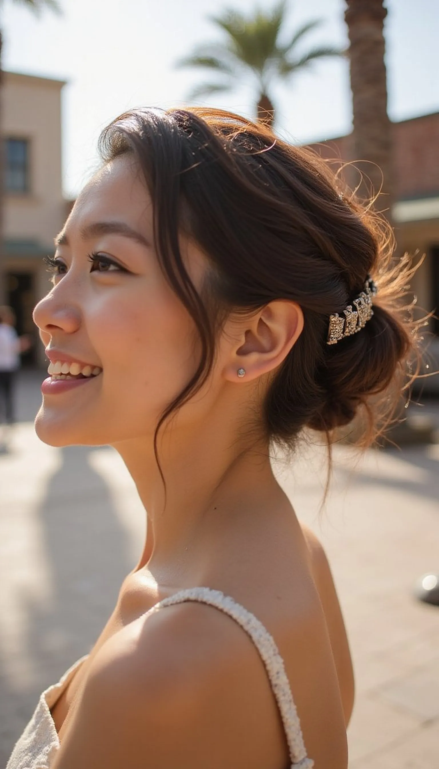 Twisted Half Updo With Minimal Fuss