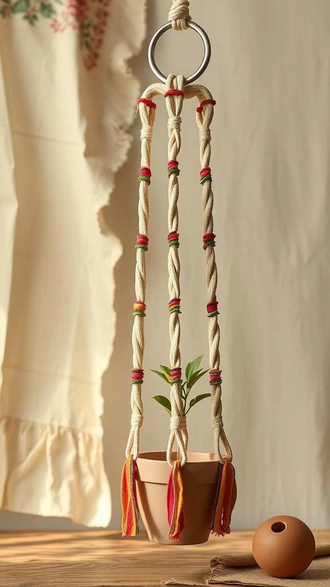 Recycled fabric cord hanger with soft texture