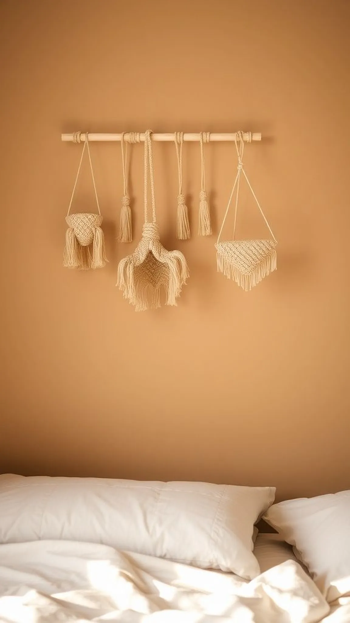 Mini macrame trio for a playful gallery