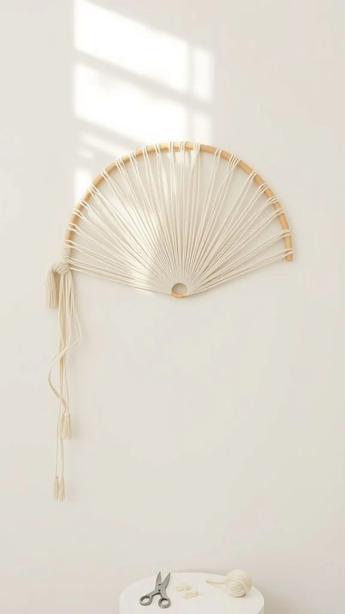 Minimalist semicircle fan in modern neutral shades