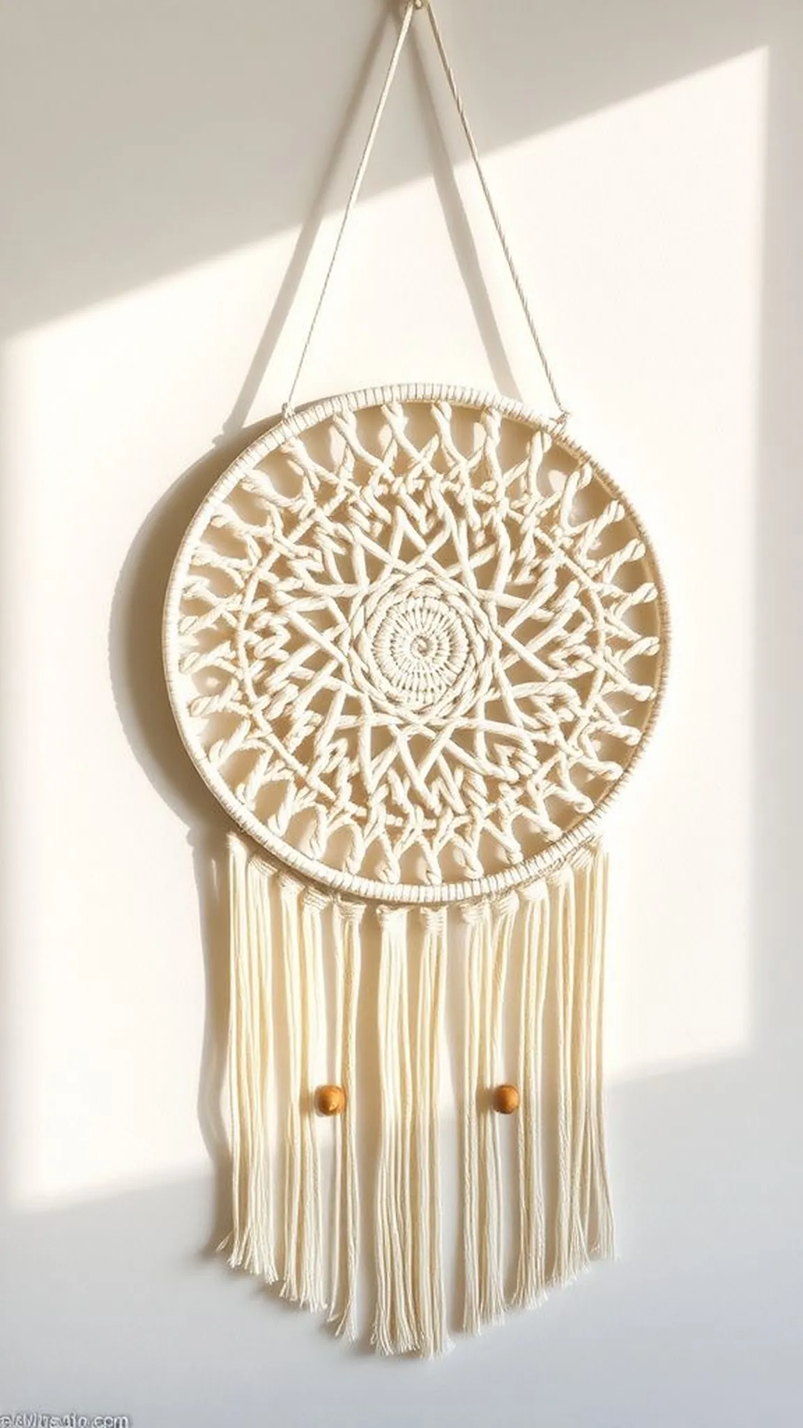 Round mandala macrame for a boho focal point