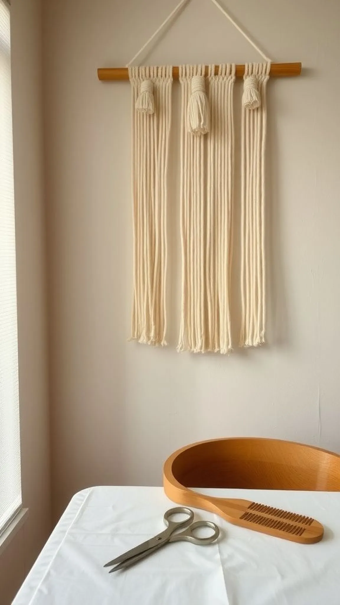 Simple tassel macrame for a cozy wall