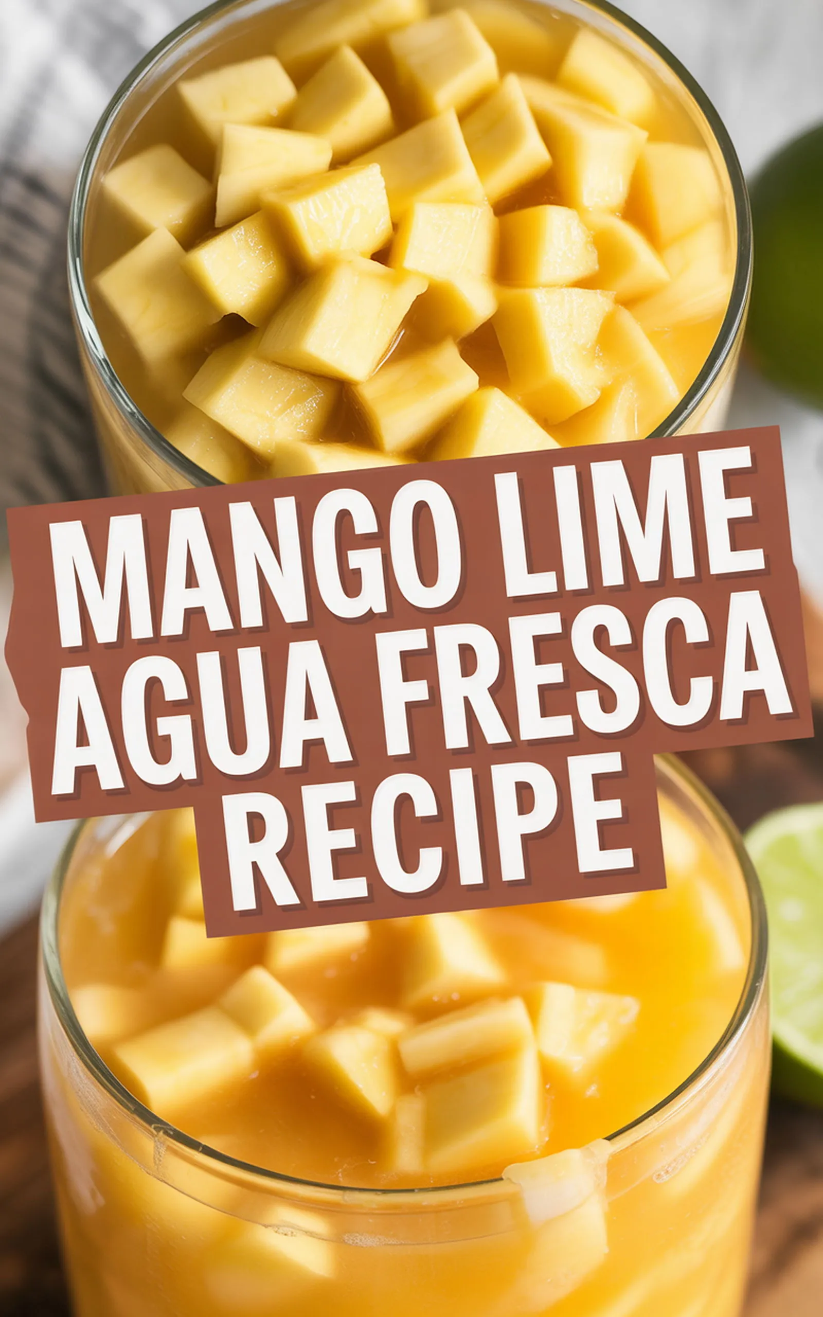 Mango Lime Agua Fresca Recipe - easy recipe with step by step instructions