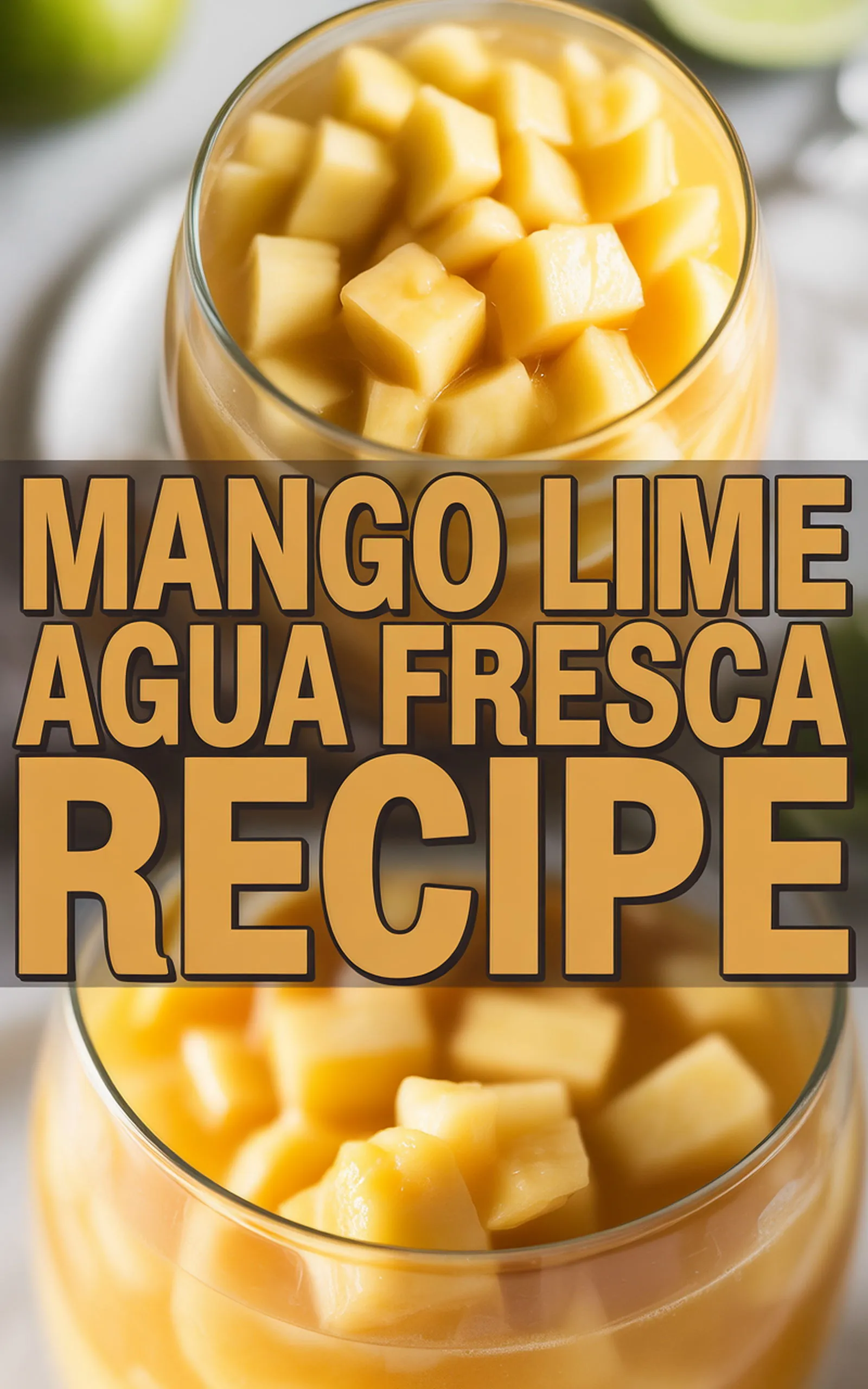 Mango Lime Agua Fresca Recipe - easy recipe with step by step instructions