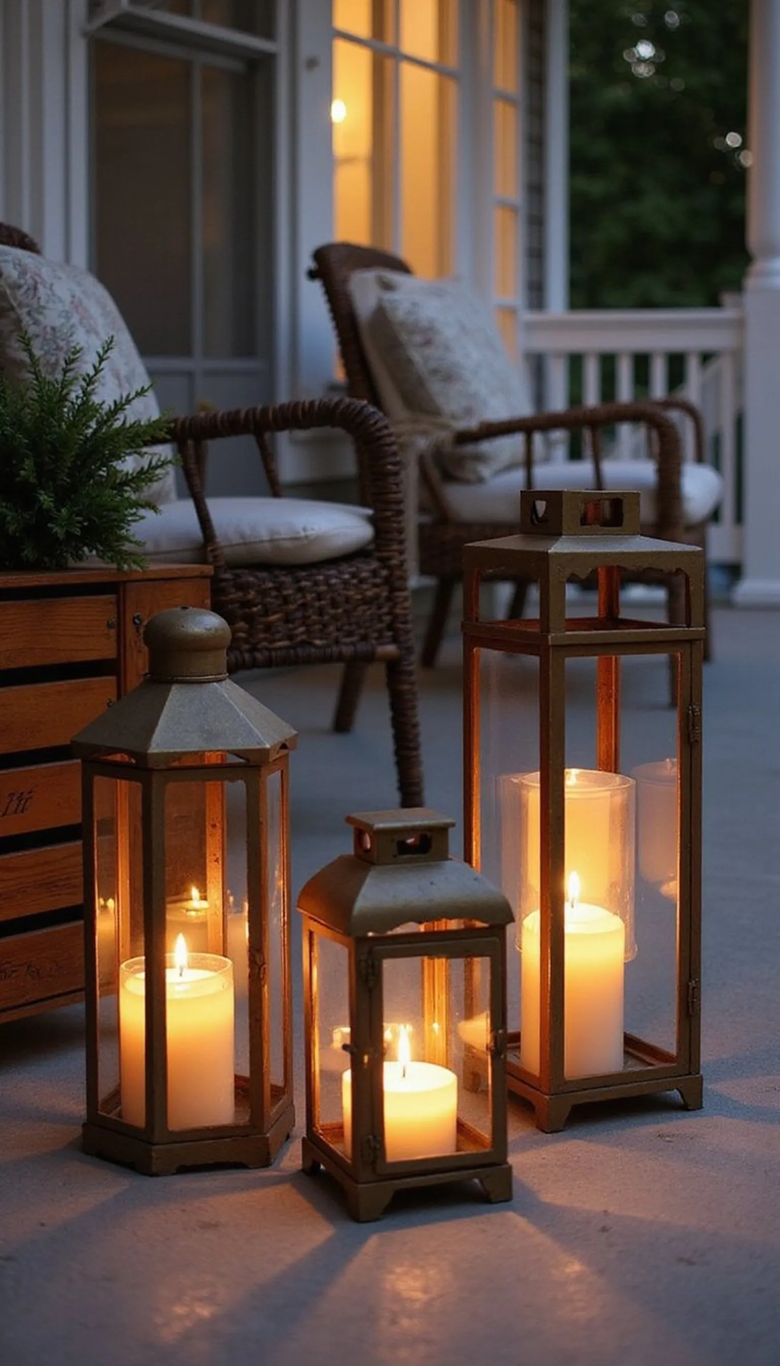 Lantern cluster for warm evening glow