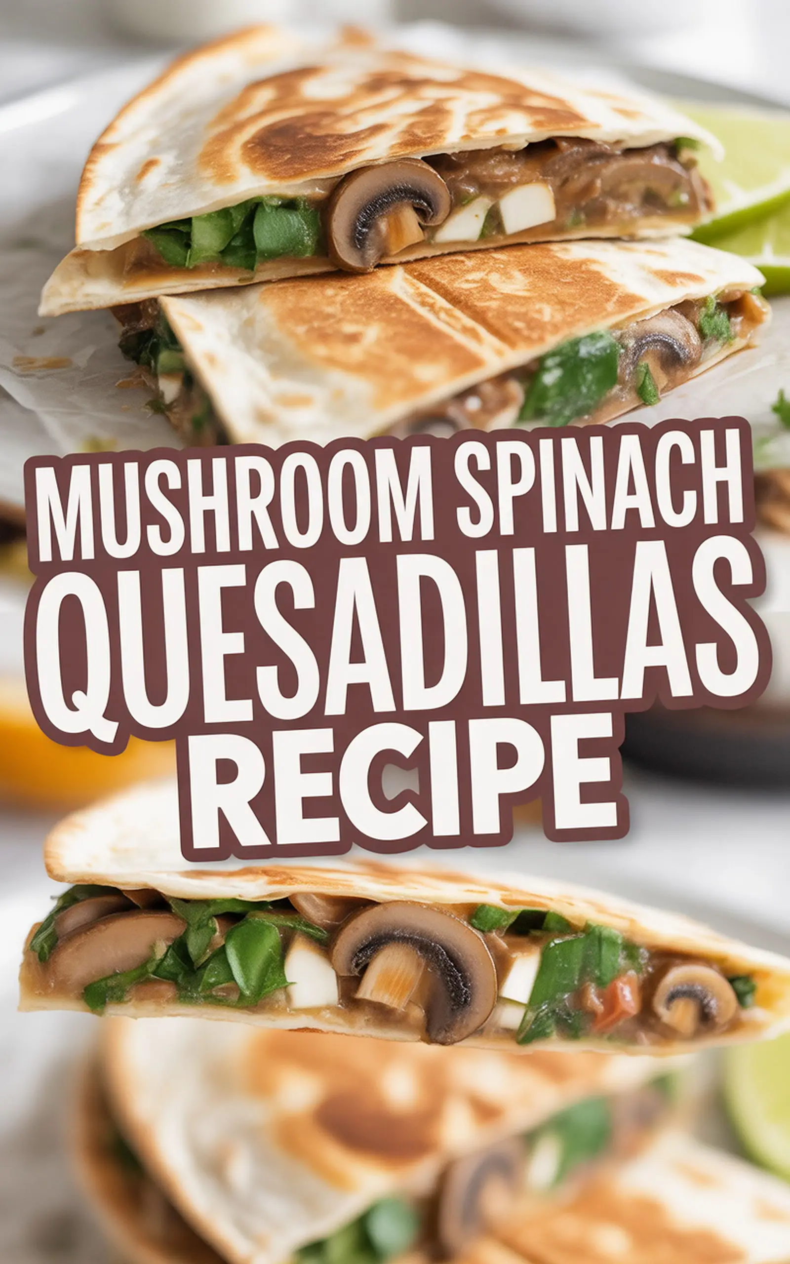 Mushroom Spinach Quesadillas Recipe - easy recipe with step by step instructions