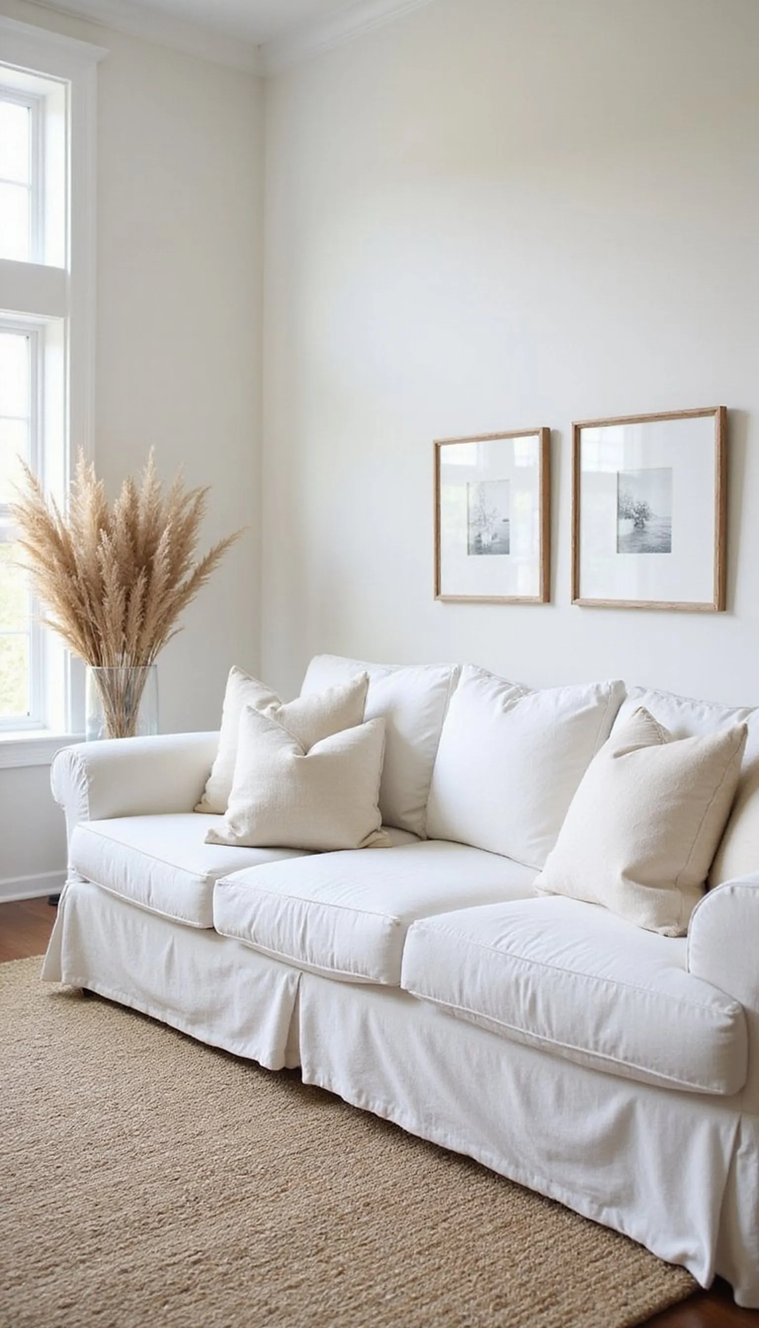 Coastal neutrals: airy and relaxed living room
