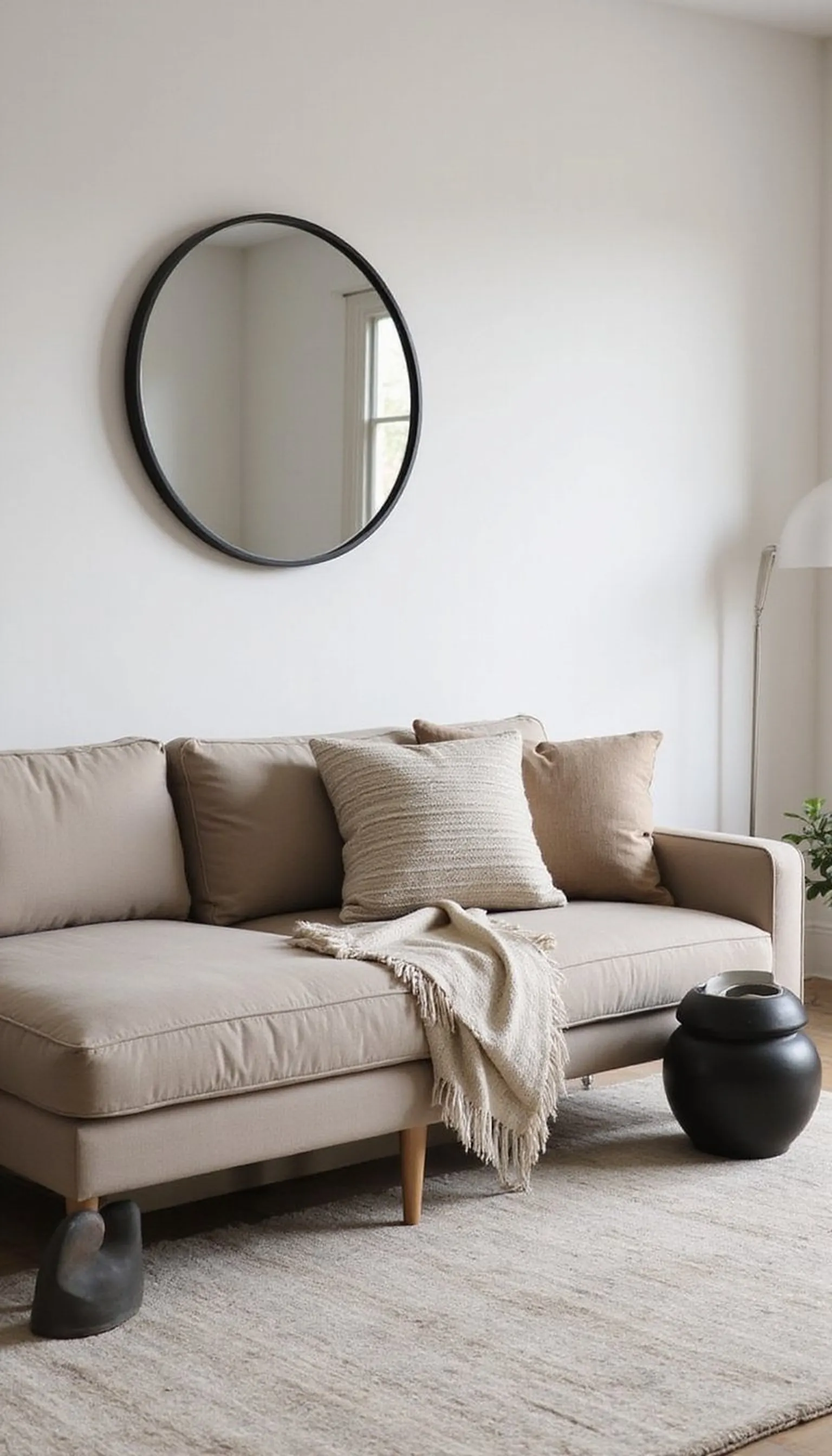 High-contrast neutrals with black accents