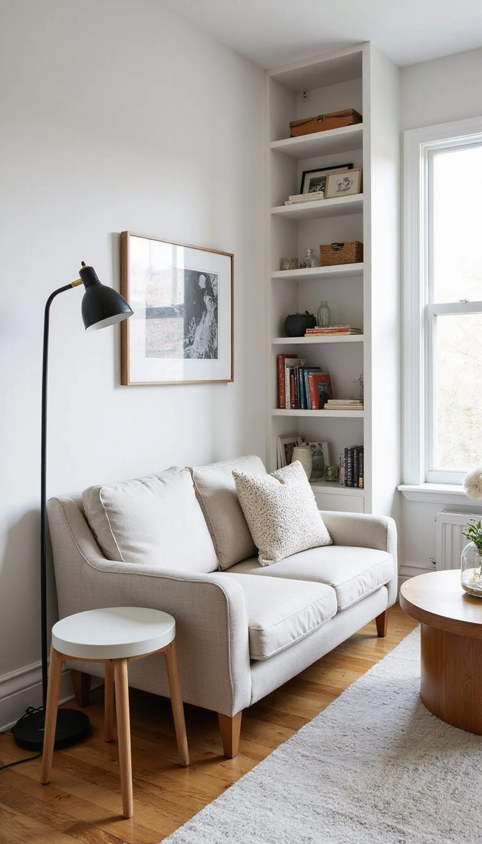 Small space neutral lounge ideas for apartments