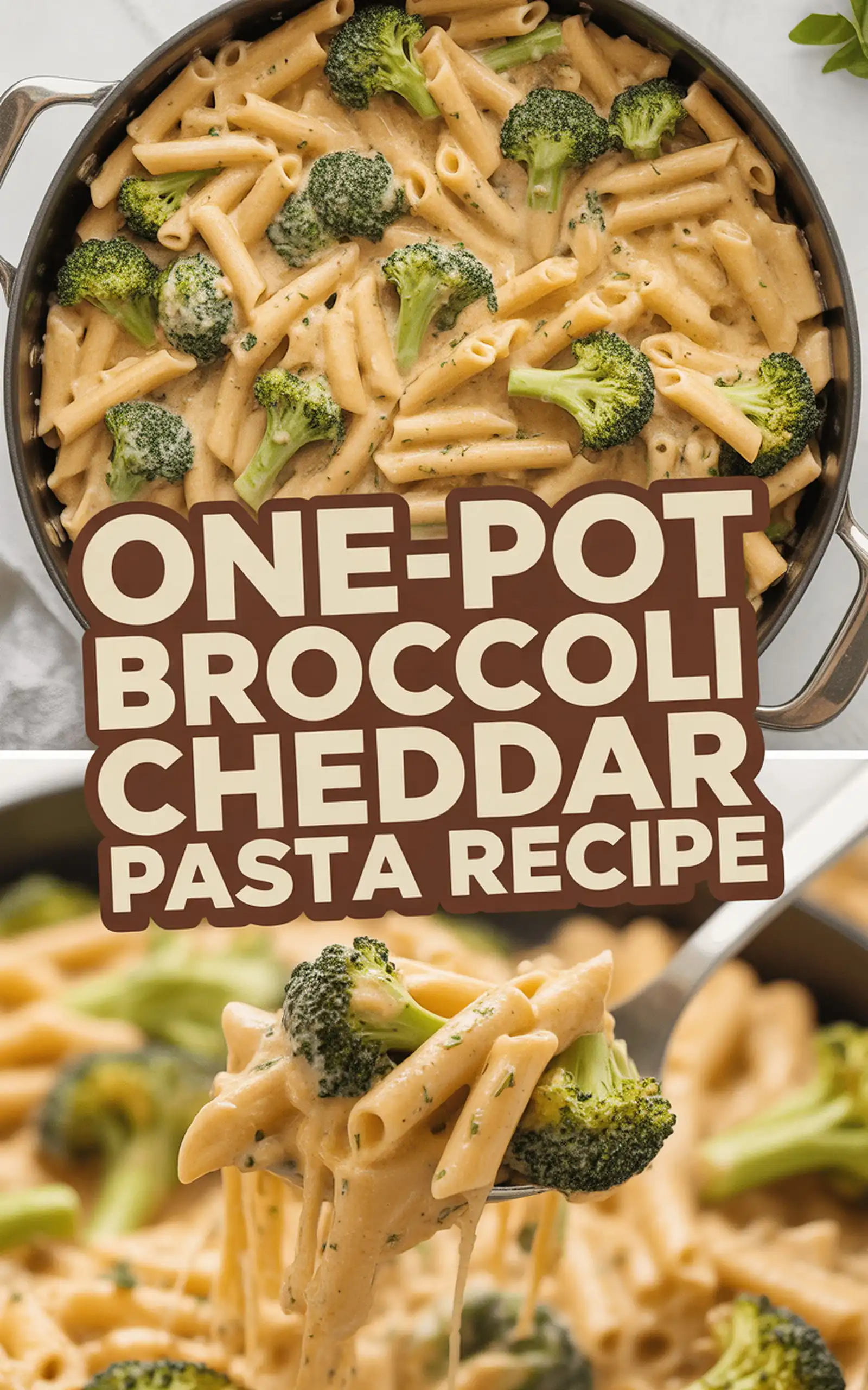One-Pot Broccoli Cheddar Pasta Recipe - easy recipe with step by step instructions