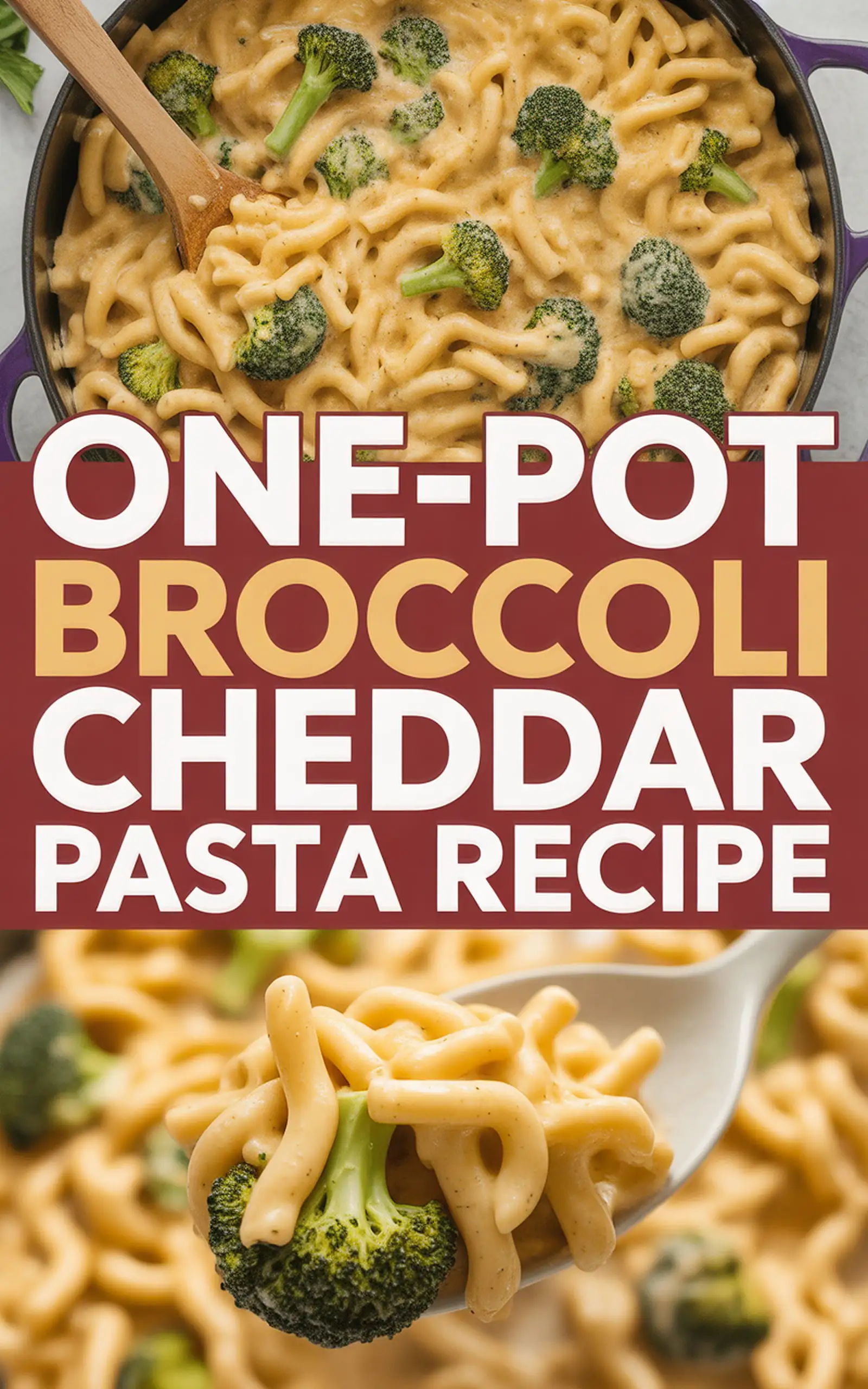 One-Pot Broccoli Cheddar Pasta Recipe - easy recipe with step by step instructions