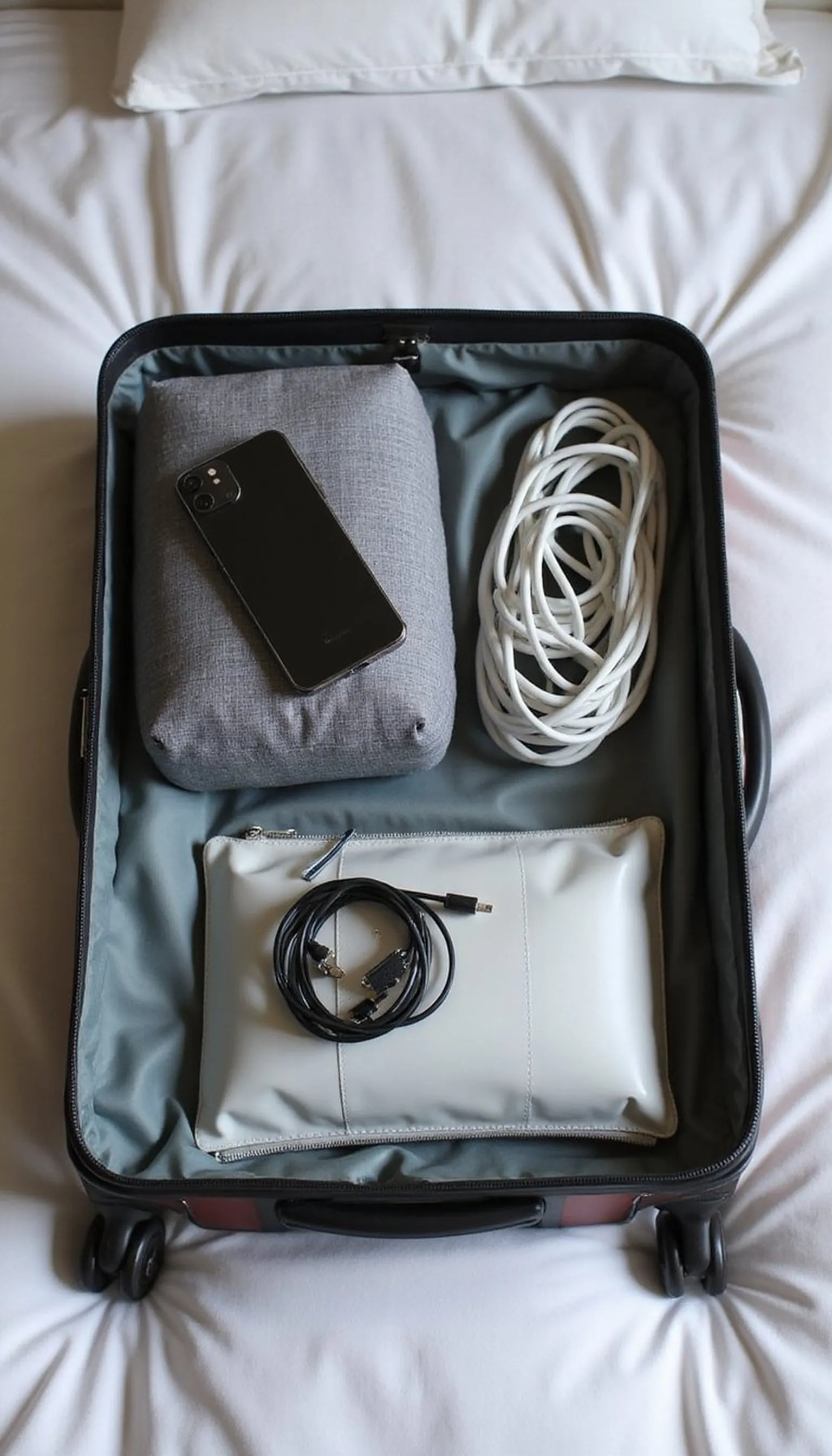Use a dedicated cube for electronics and cords