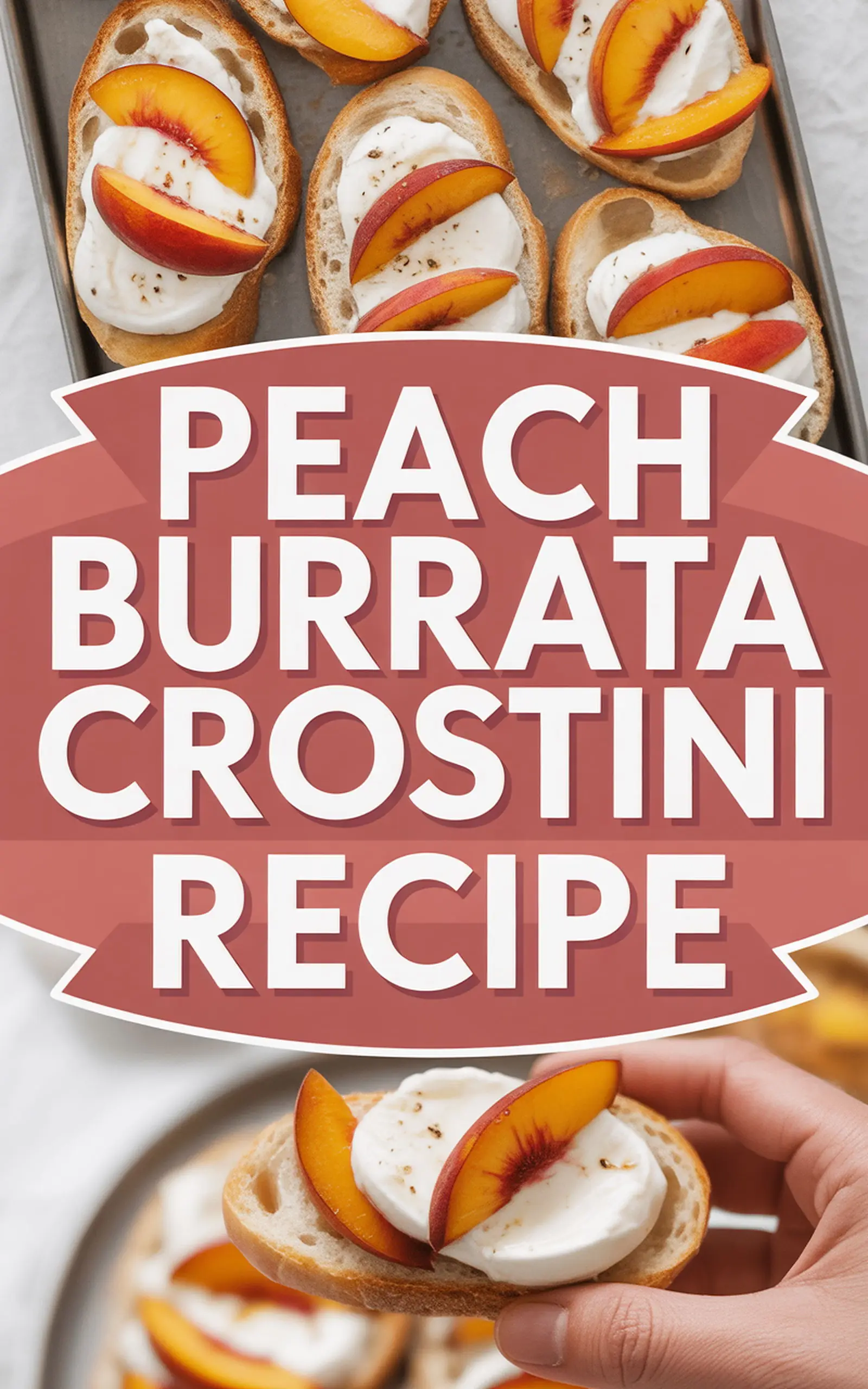 Peach Burrata Crostini Recipe - easy recipe with step by step instructions