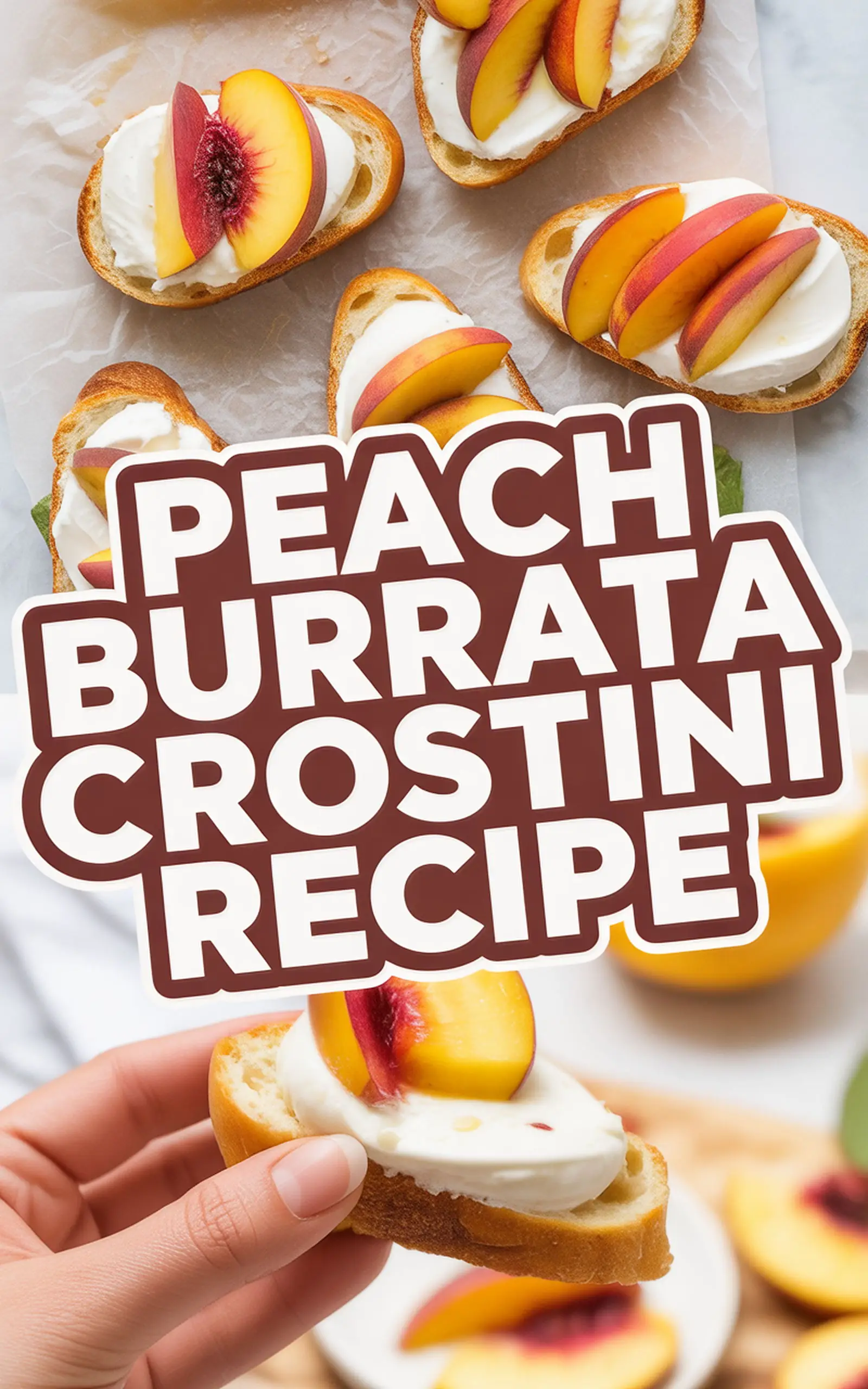 Peach Burrata Crostini Recipe - easy recipe with step by step instructions