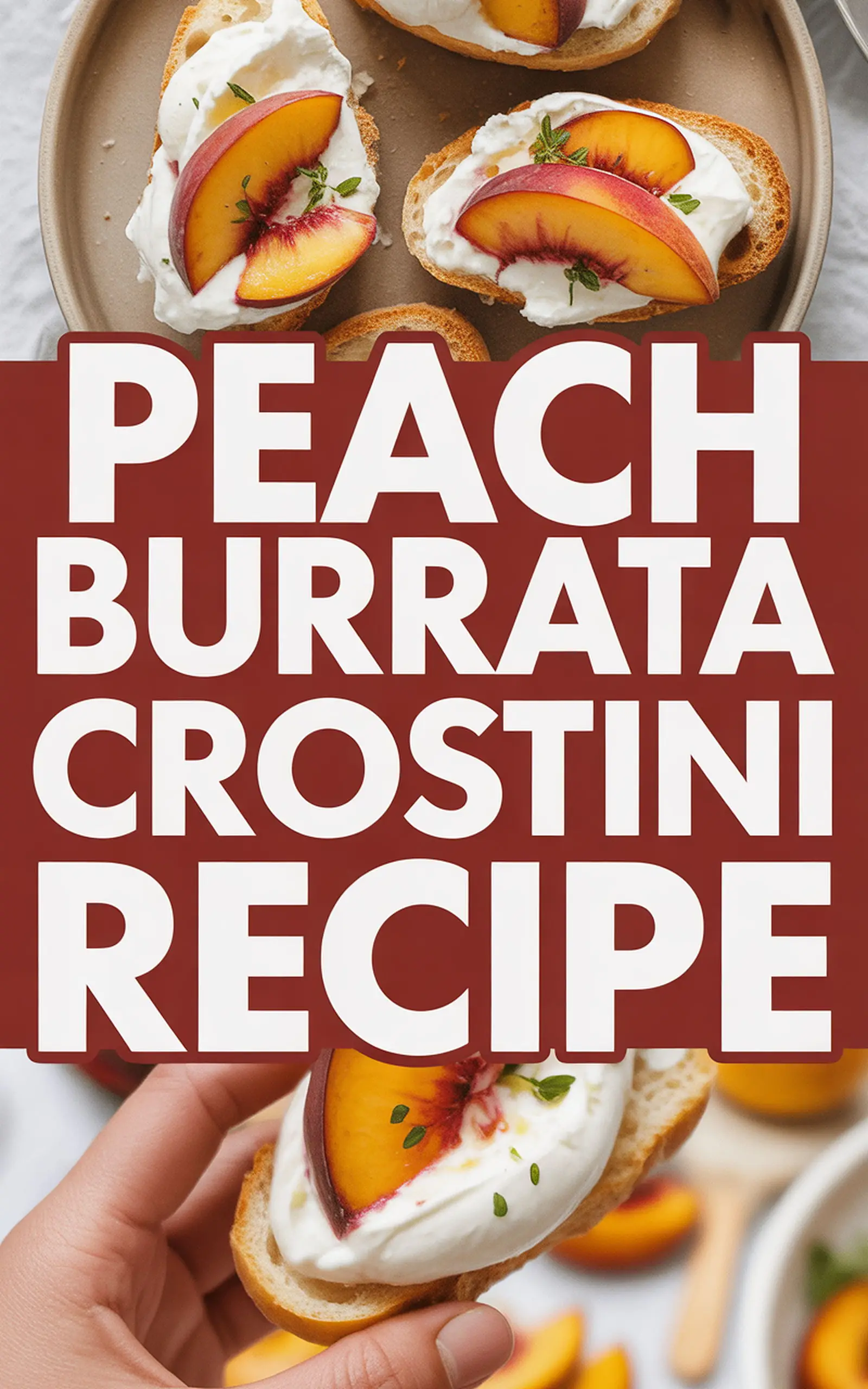 Peach Burrata Crostini Recipe - easy recipe with step by step instructions