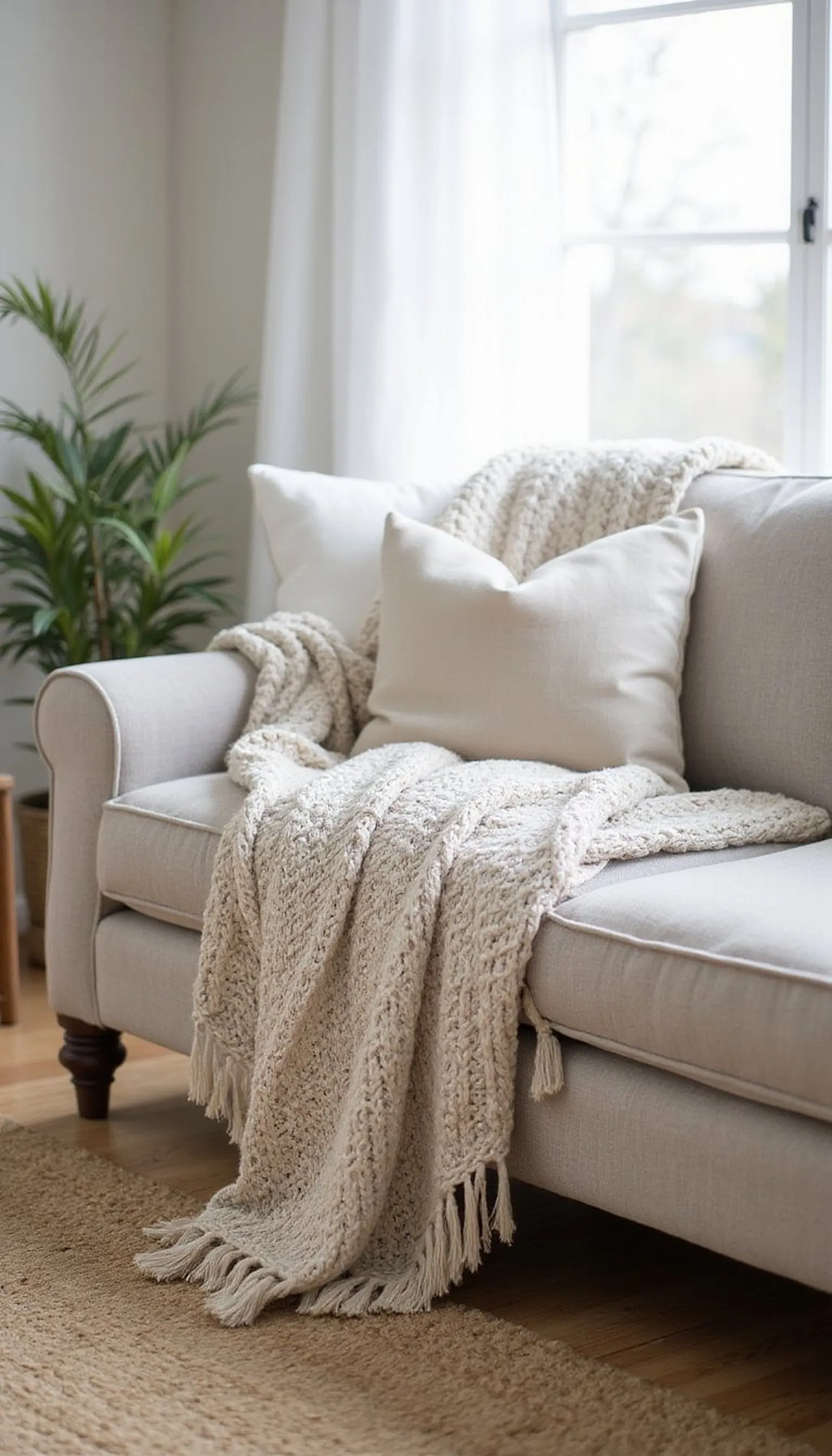 Layered throws for instant texture and warmth