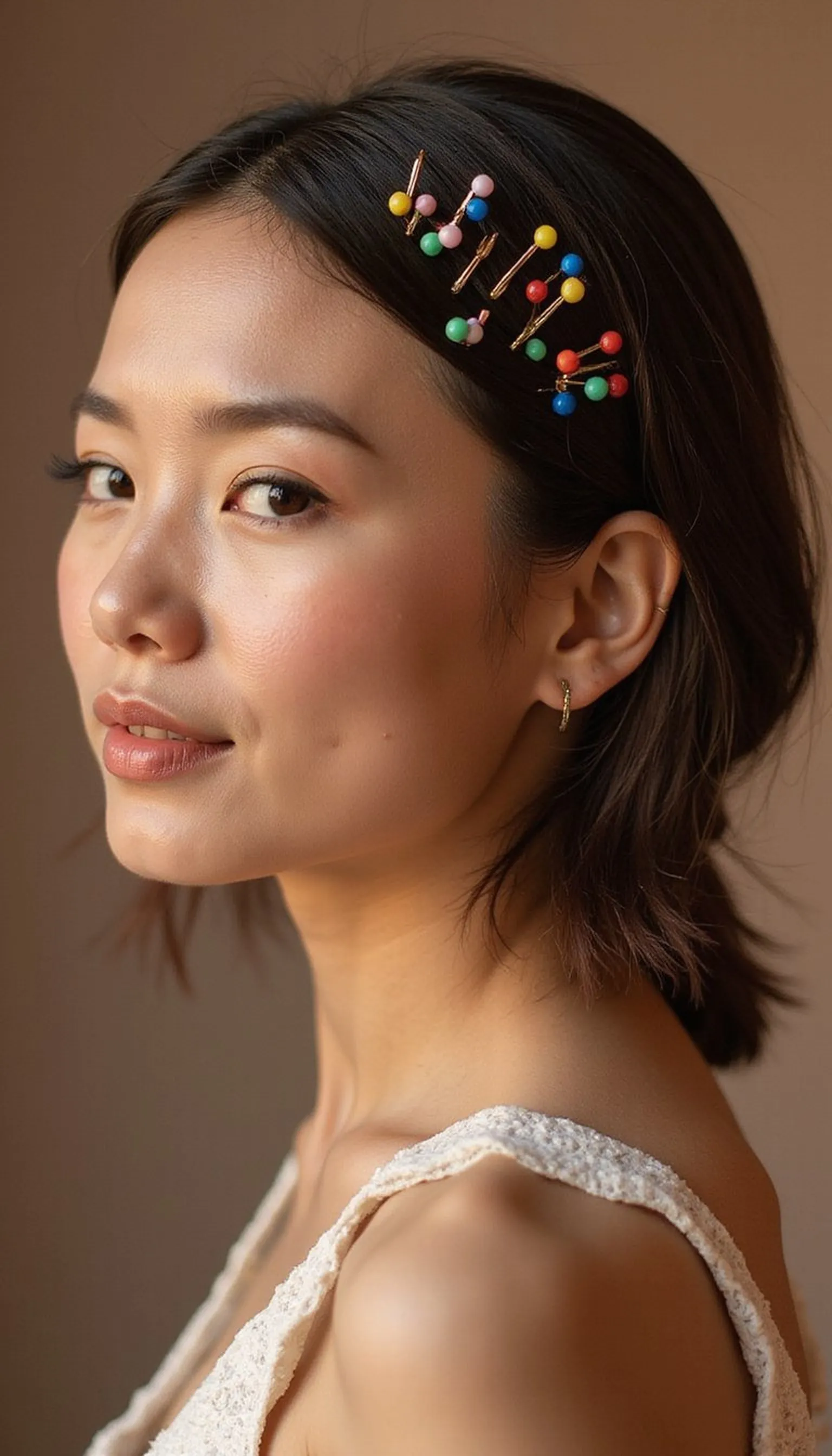 Colorful Bobby Pin Mosaic