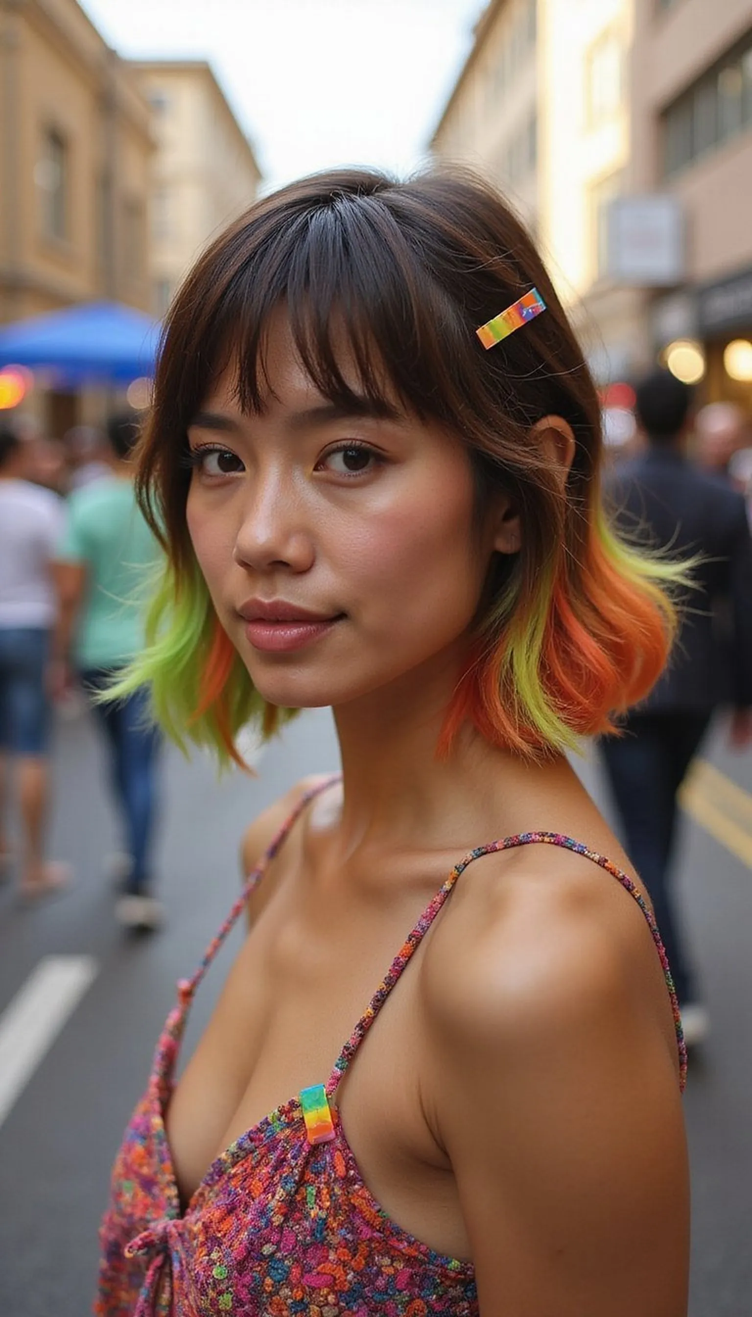 Faux Rainbow Fade With Colorful Clips