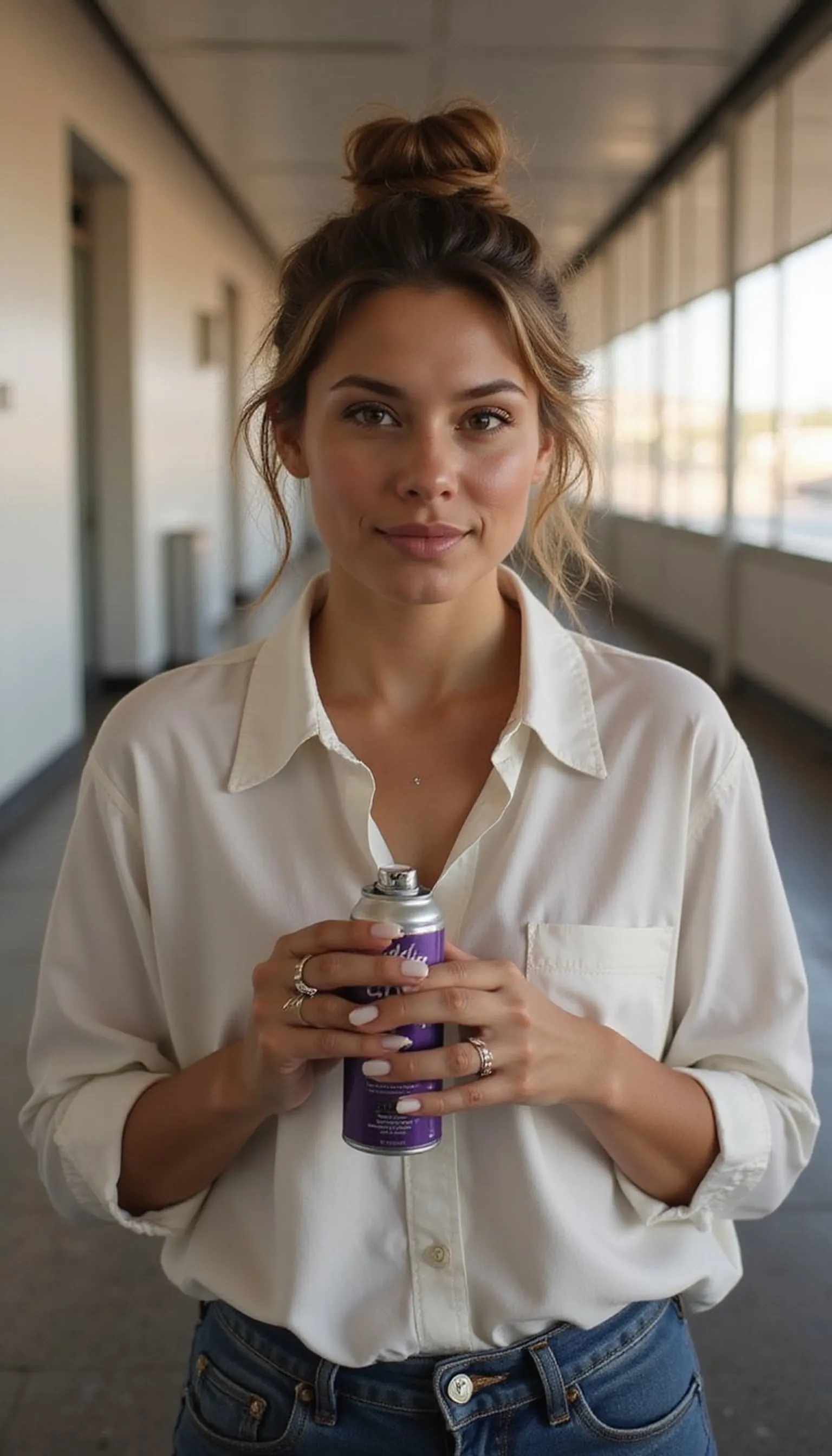 Airport-Friendly French Braid Into Bun