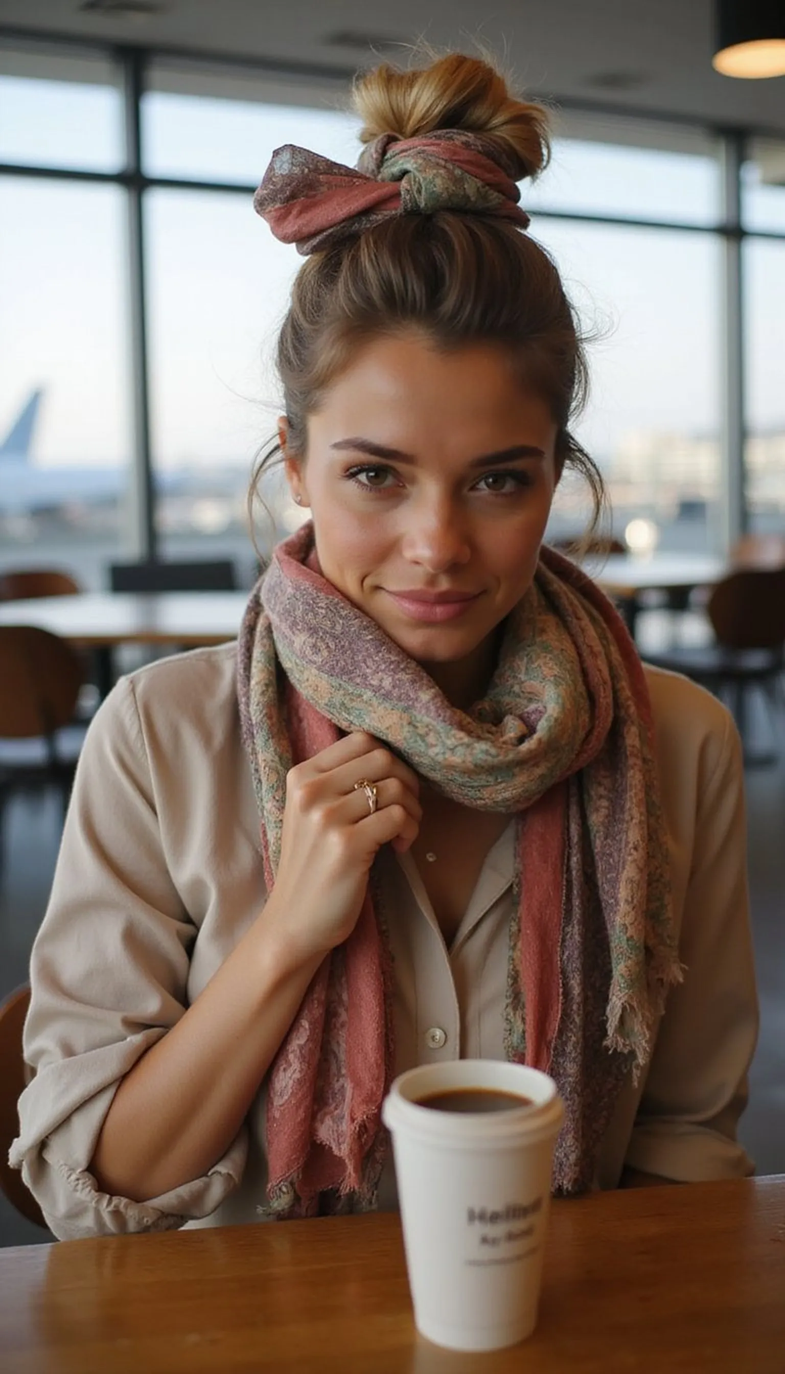 Silk Scarf Top Knot For Chic Travel Vibes
