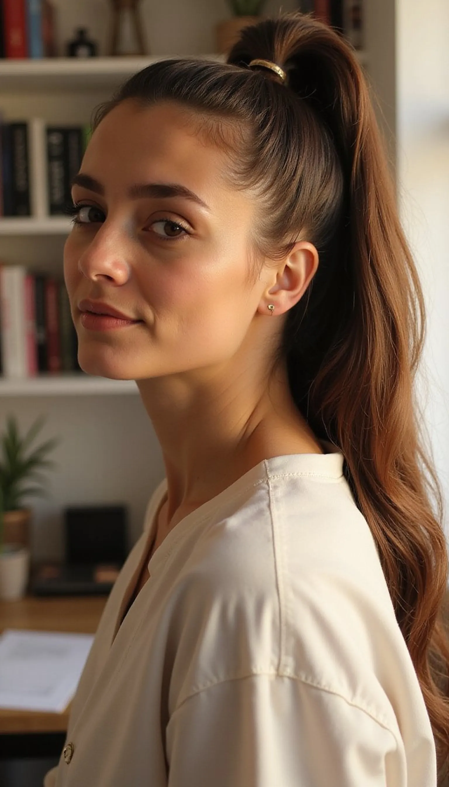 High Ponytail With A Volume Boost