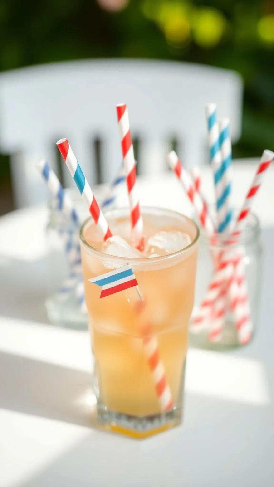 Mini paper flags for straws and food picks