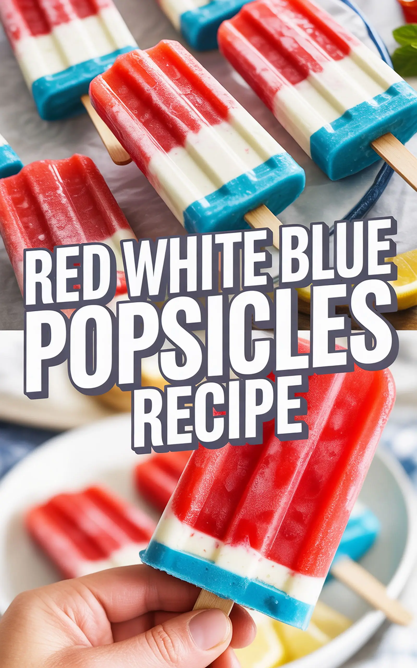 Red White Blue Popsicles Recipe - easy recipe with step by step instructions