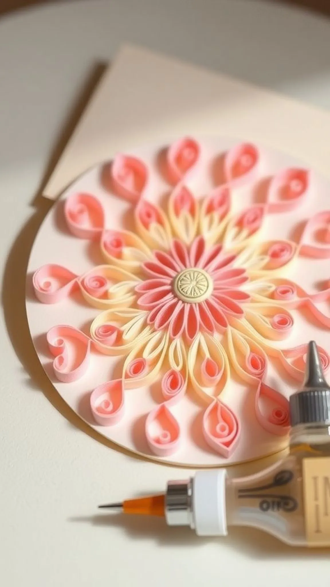Paper quilling medallion for a calm focal point