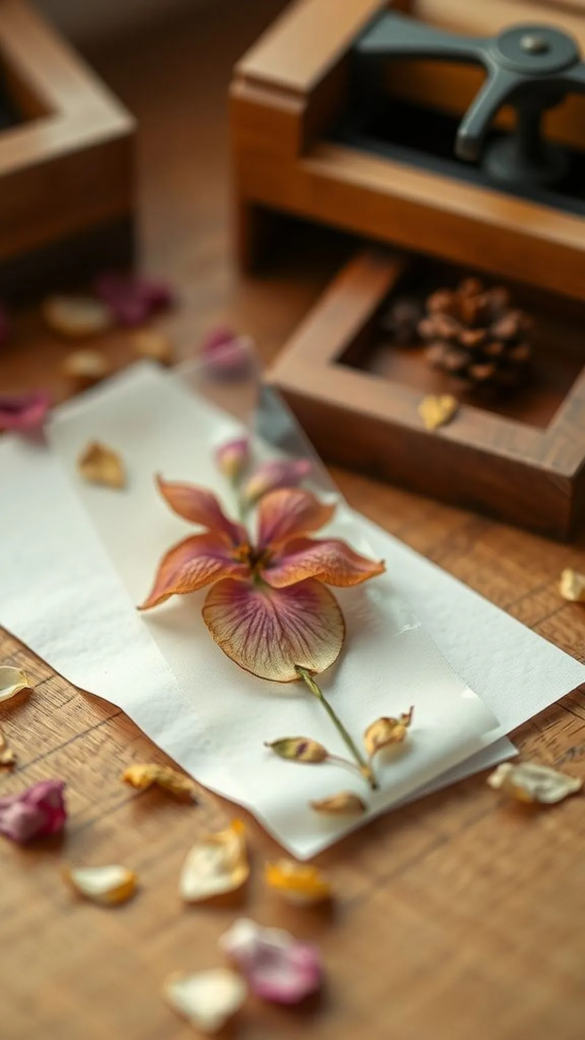 Pressed flower bookmarks that feel like pockets