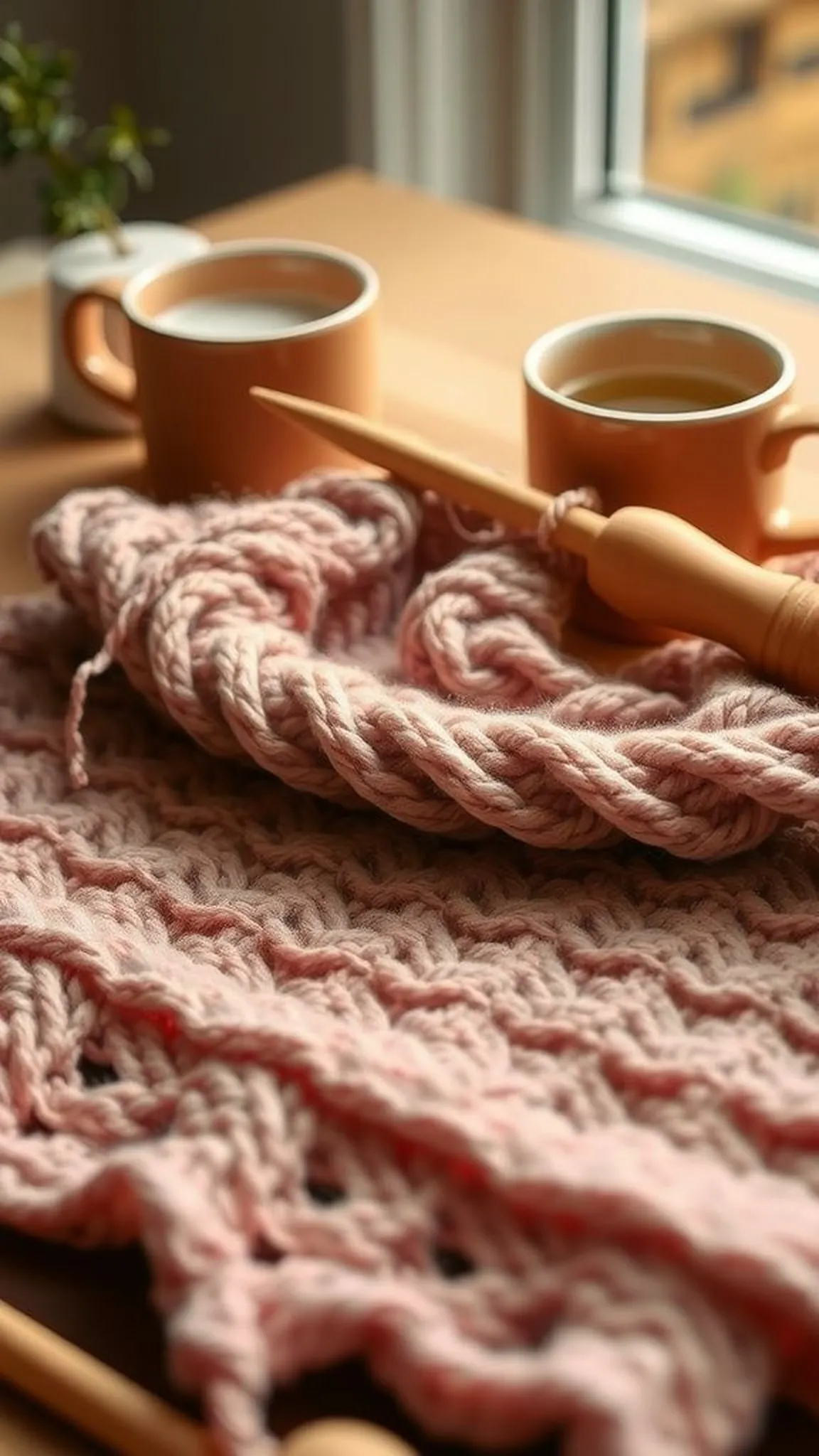 Simple knitting cowl for quiet hands