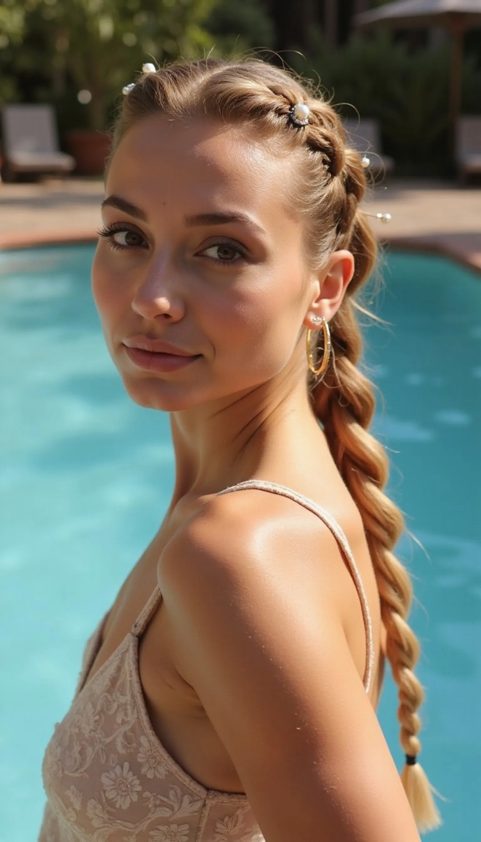 Braided Crown For Windproof Resort Elegance