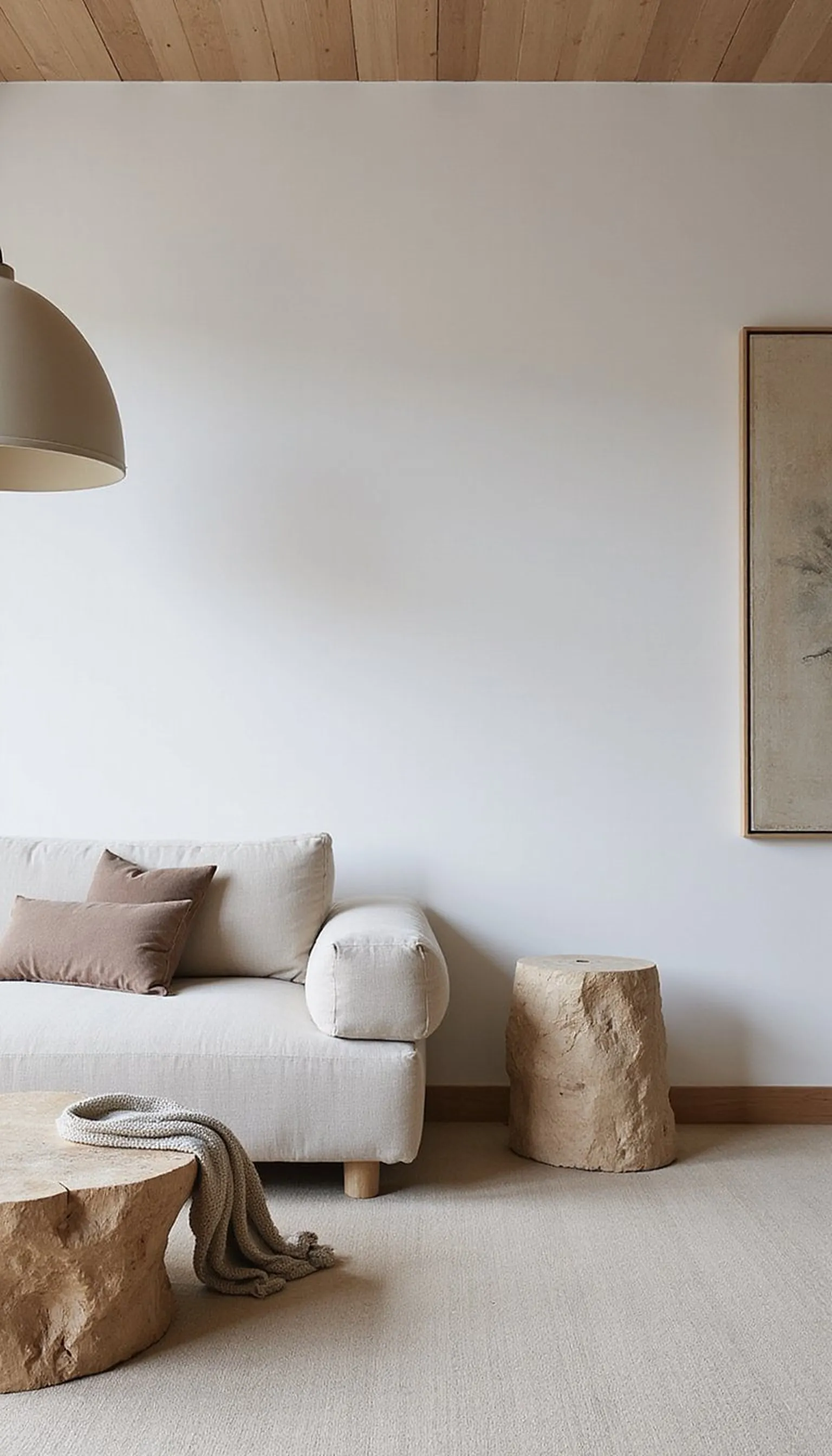 Minimal luxe: sculptural lighting and quiet colors
