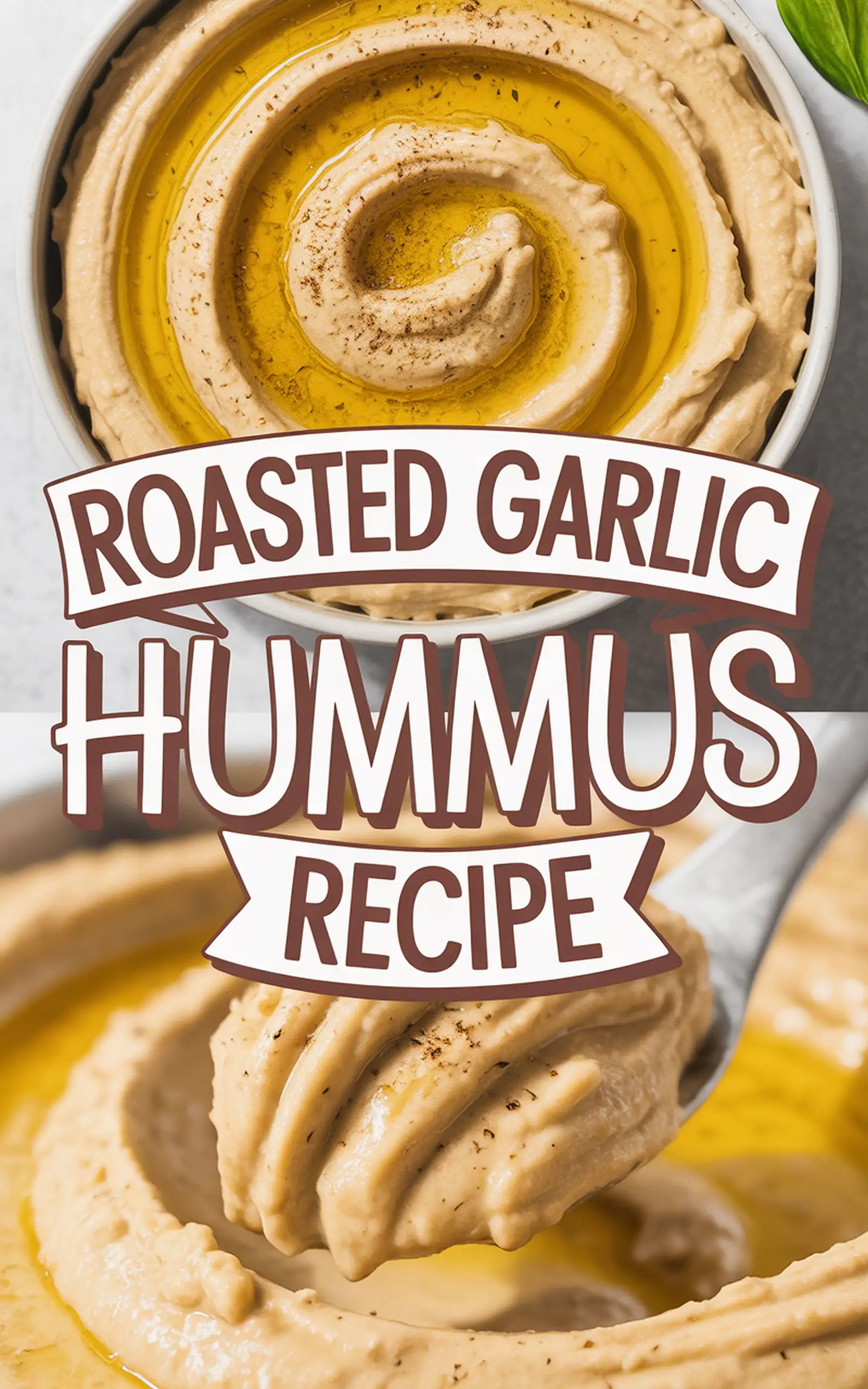 Roasted Garlic Hummus Recipe - easy recipe with step by step instructions