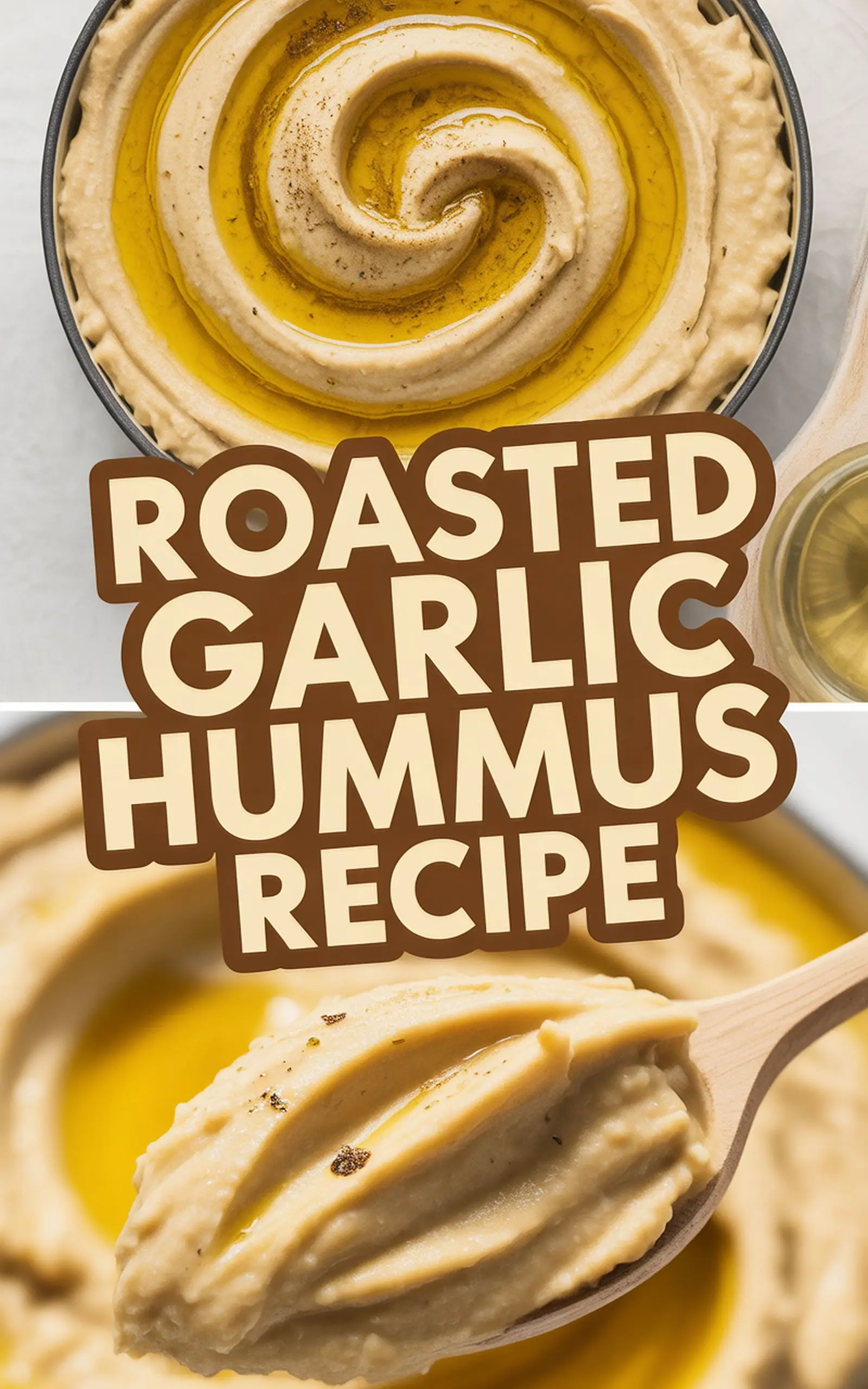 Roasted Garlic Hummus Recipe - easy recipe with step by step instructions