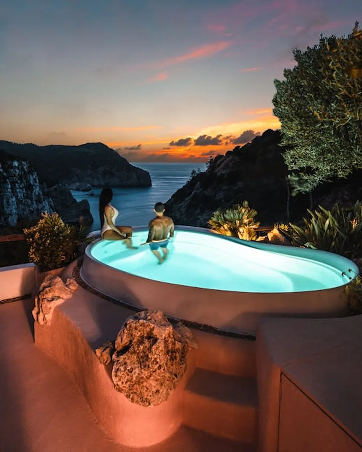 Sunset terraces at Hotel Punta Tragara Capri