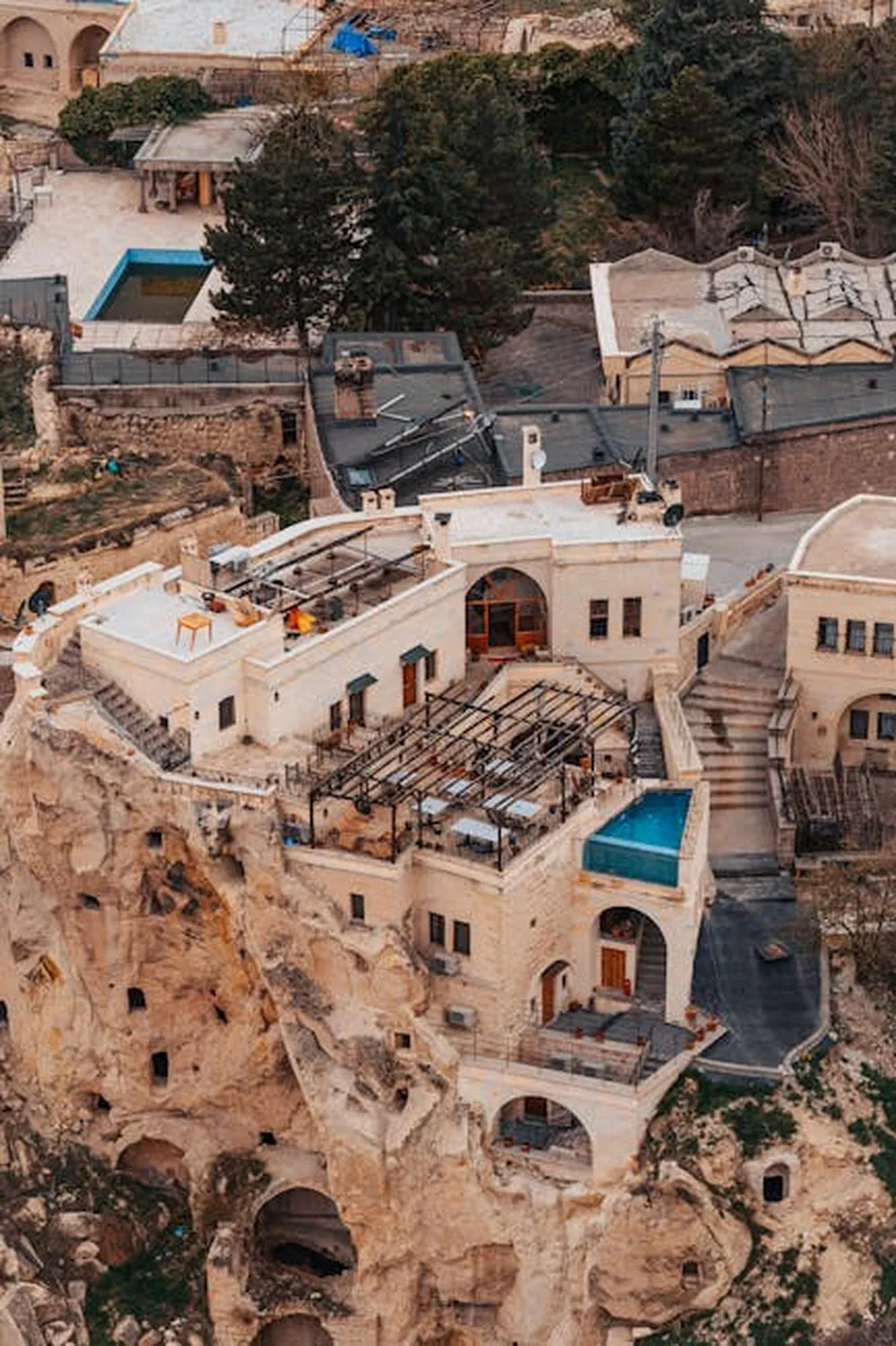 Firostefani cave suites with caldera views
