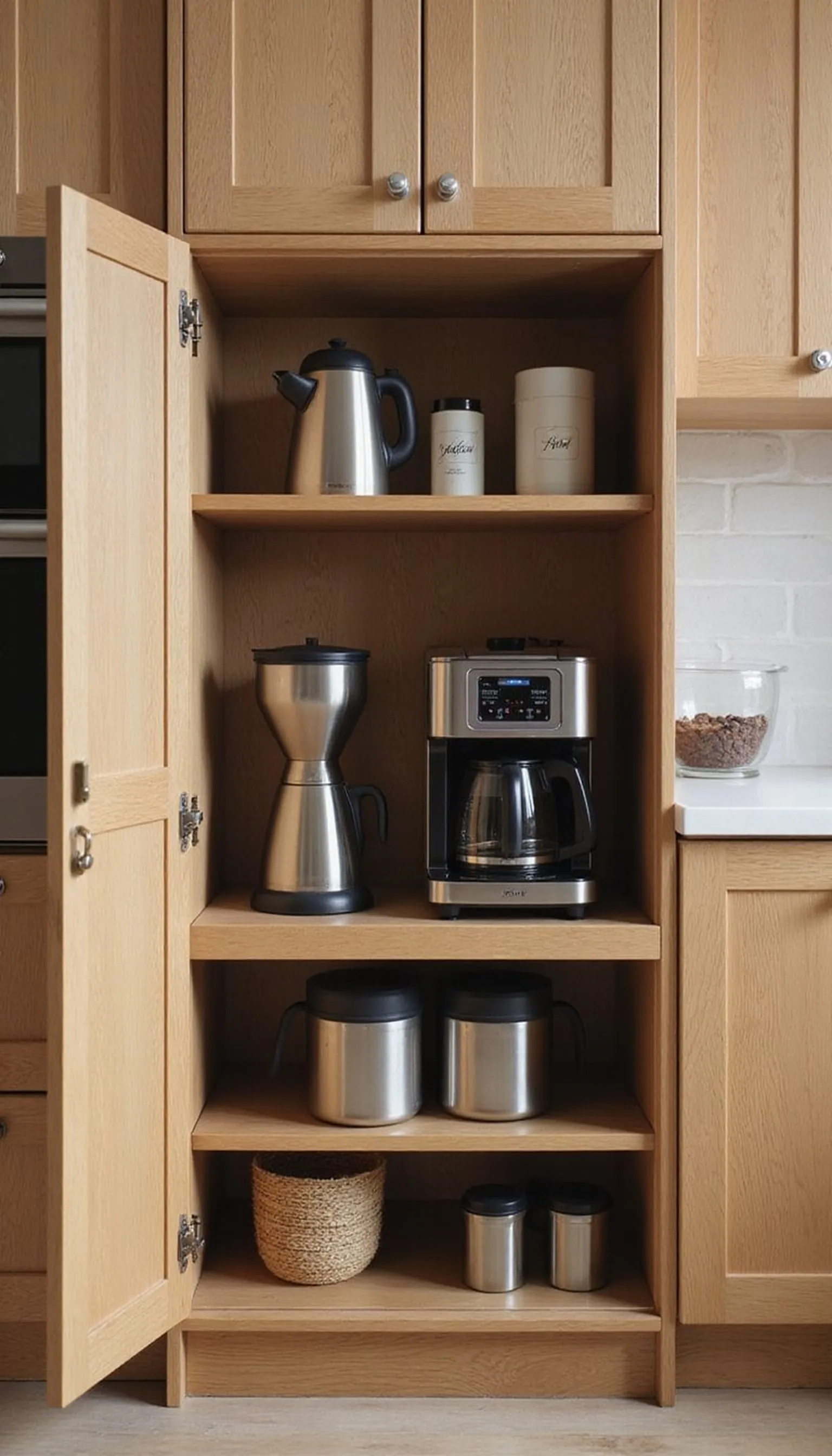 Appliance garage for a clutter-free look