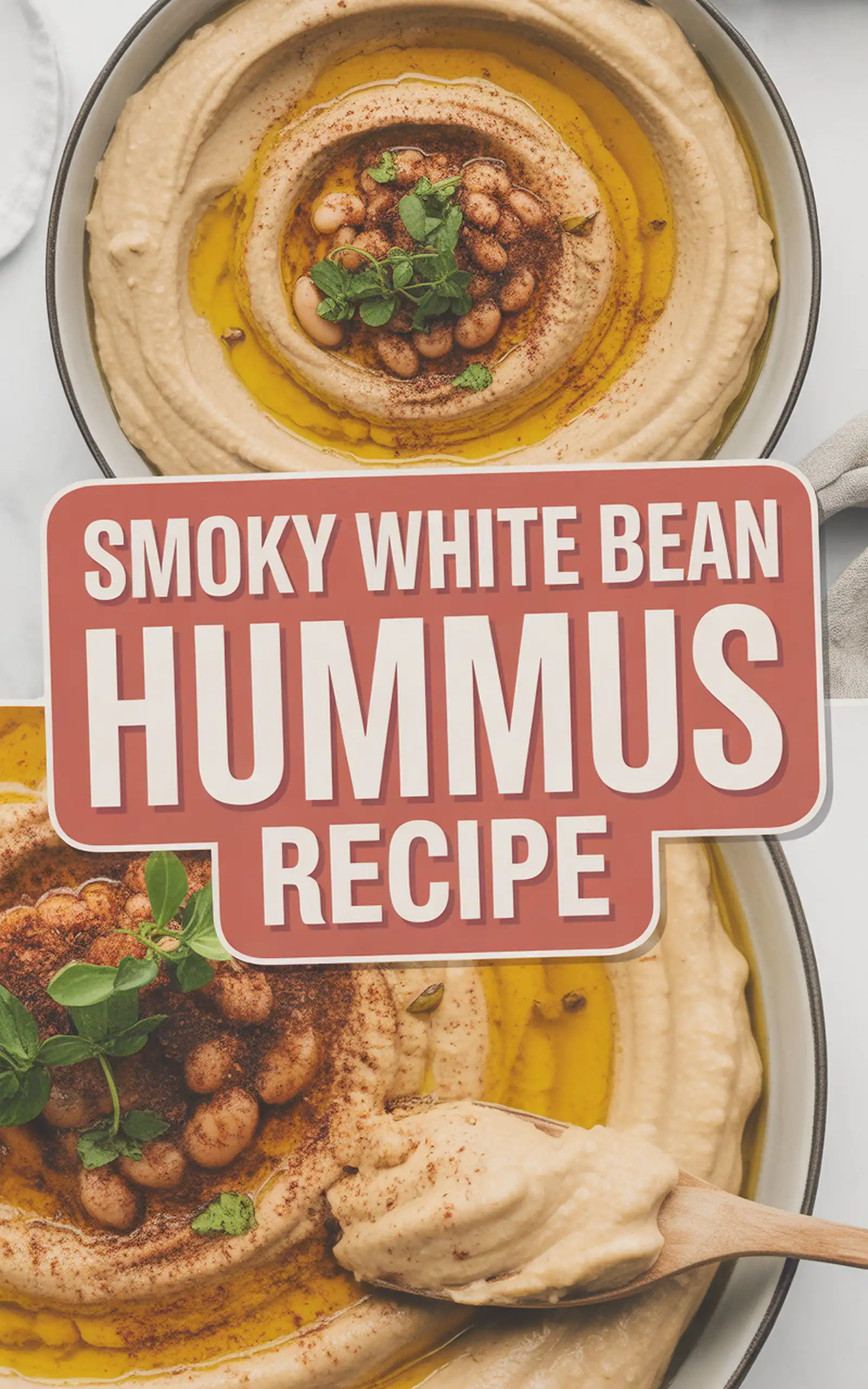 Smoky White Bean Hummus Recipe - easy recipe with step by step instructions