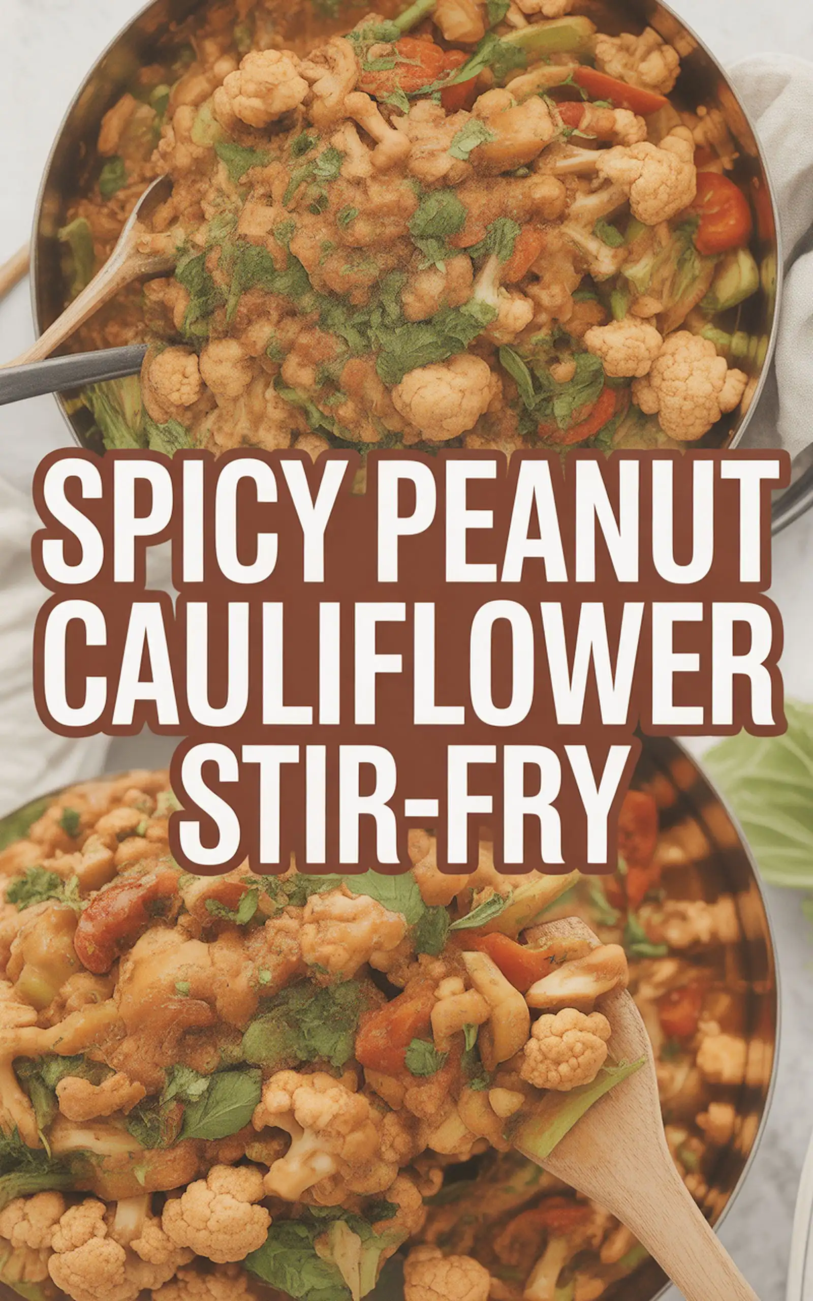 Spicy Peanut Cauliflower Stir-Fry - easy recipe with step by step instructions