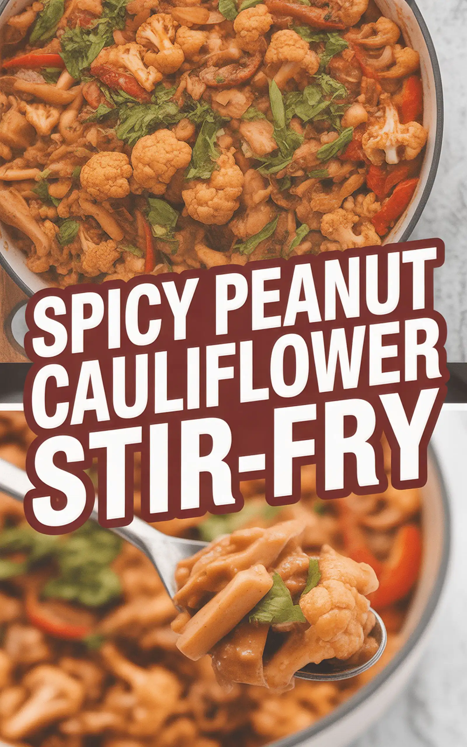 Spicy Peanut Cauliflower Stir-Fry - easy recipe with step by step instructions