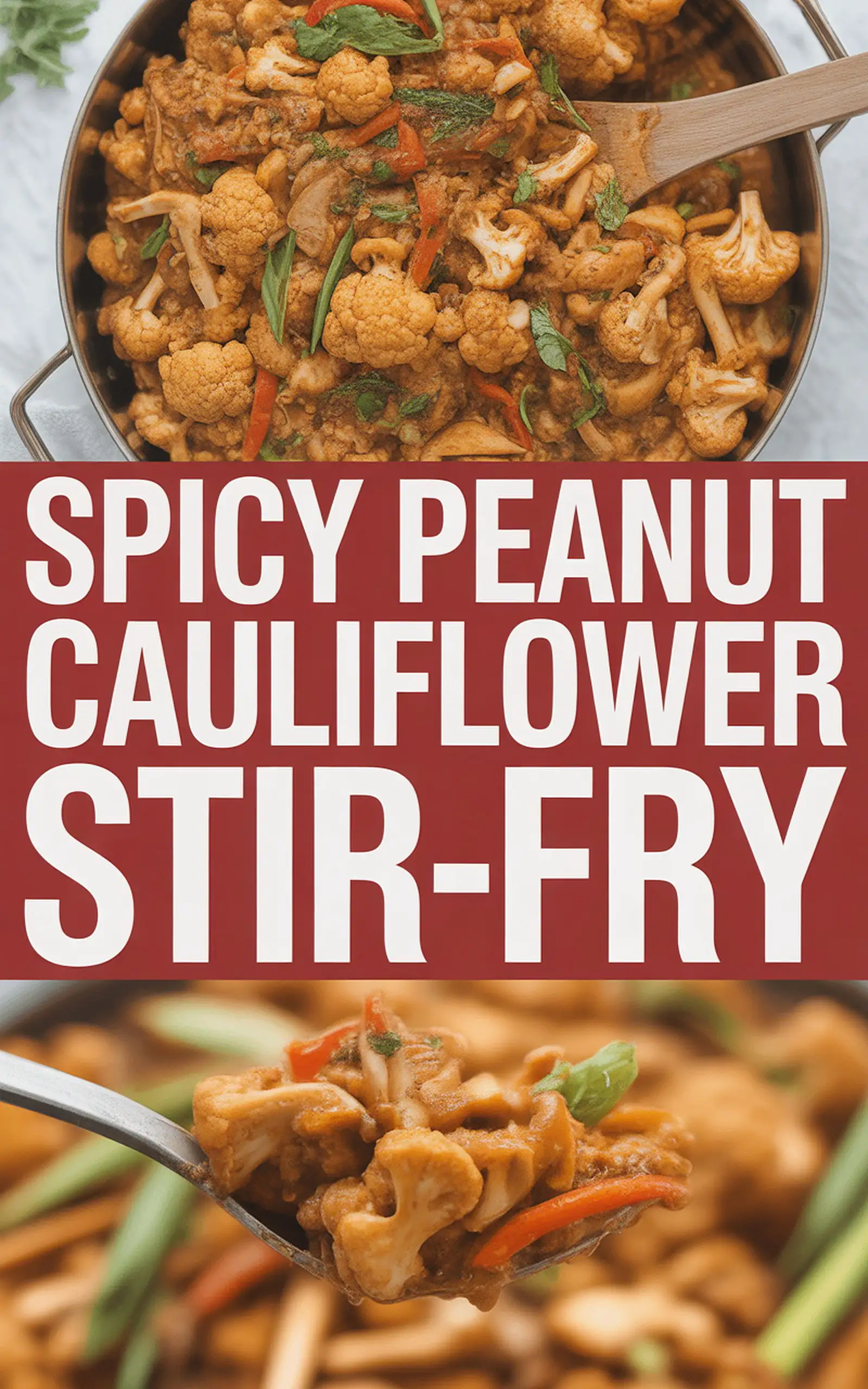Spicy Peanut Cauliflower Stir-Fry - easy recipe with step by step instructions