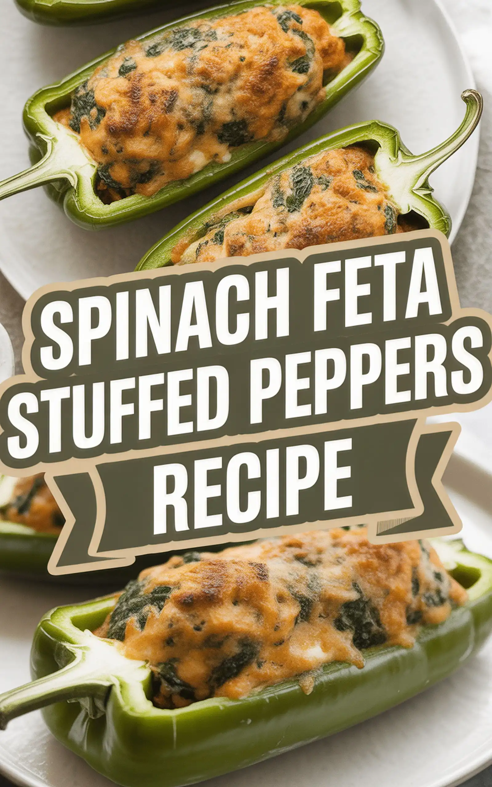 Spinach Feta Stuffed Peppers Recipe - easy recipe with step by step instructions