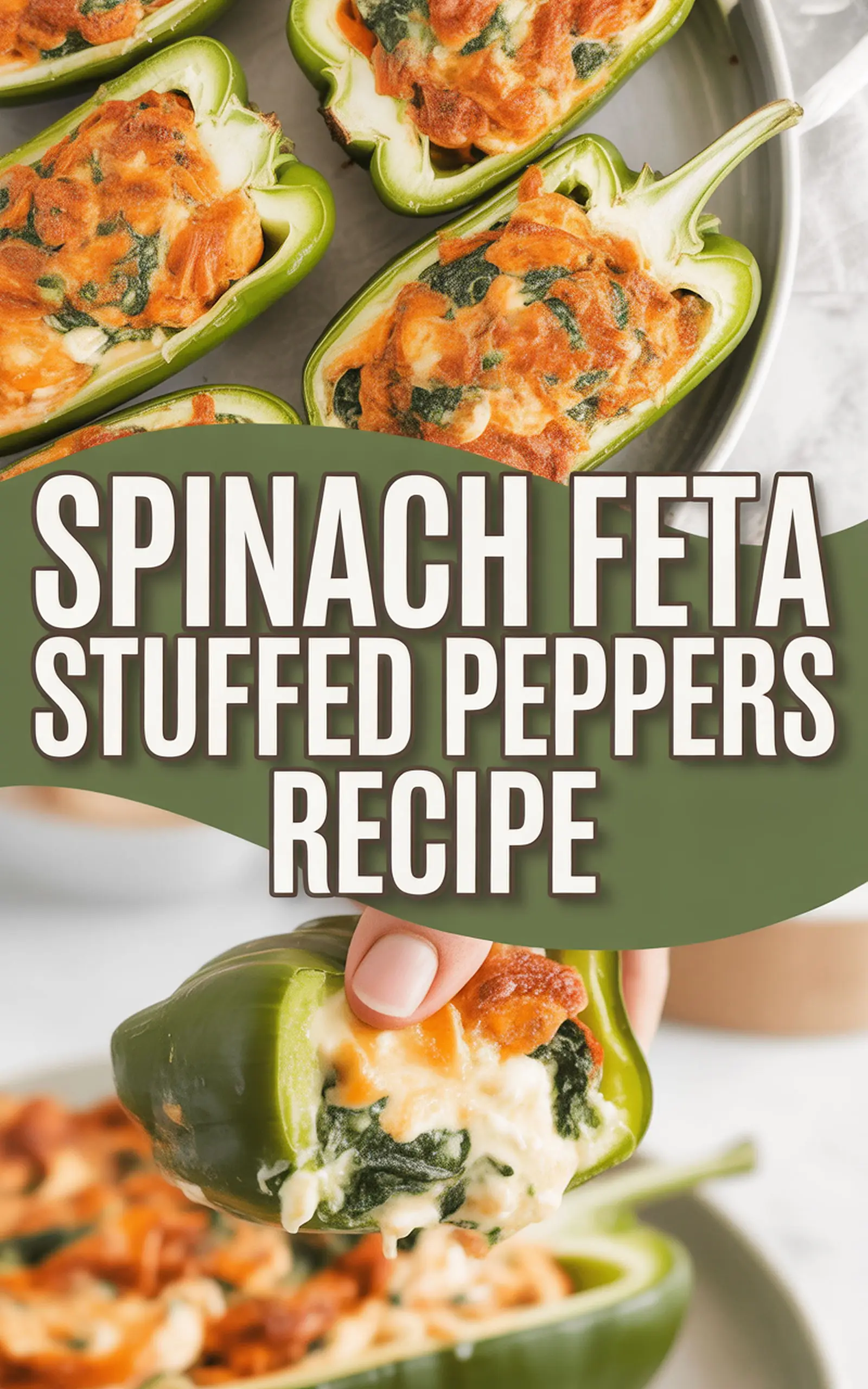 Spinach Feta Stuffed Peppers Recipe - easy recipe with step by step instructions