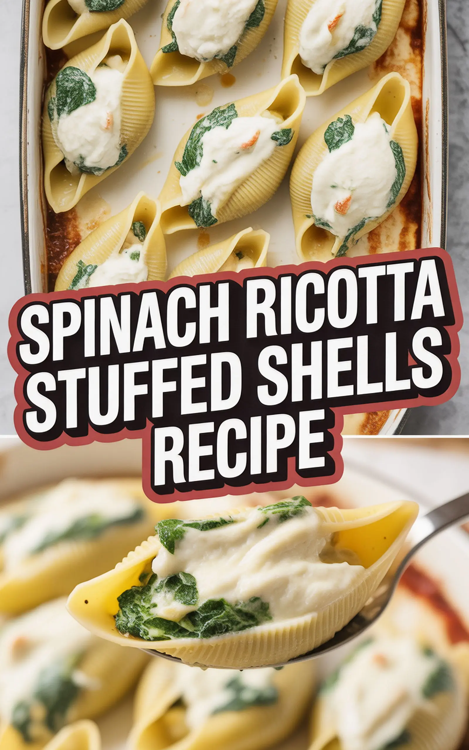 Spinach Ricotta Stuffed Shells Recipe - easy recipe with step by step instructions