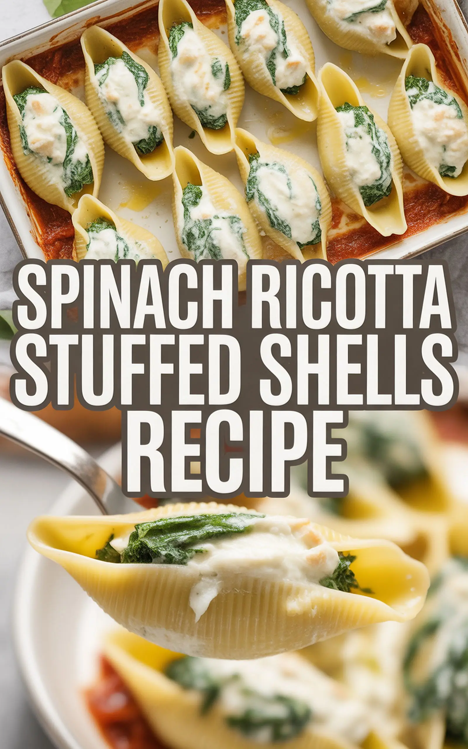 Spinach Ricotta Stuffed Shells Recipe - easy recipe with step by step instructions