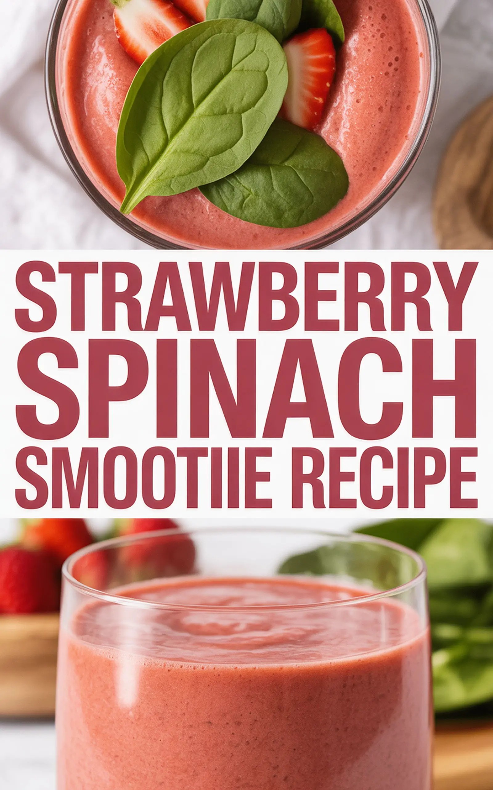 Strawberry Spinach Smoothie Recipe - easy recipe with step by step instructions