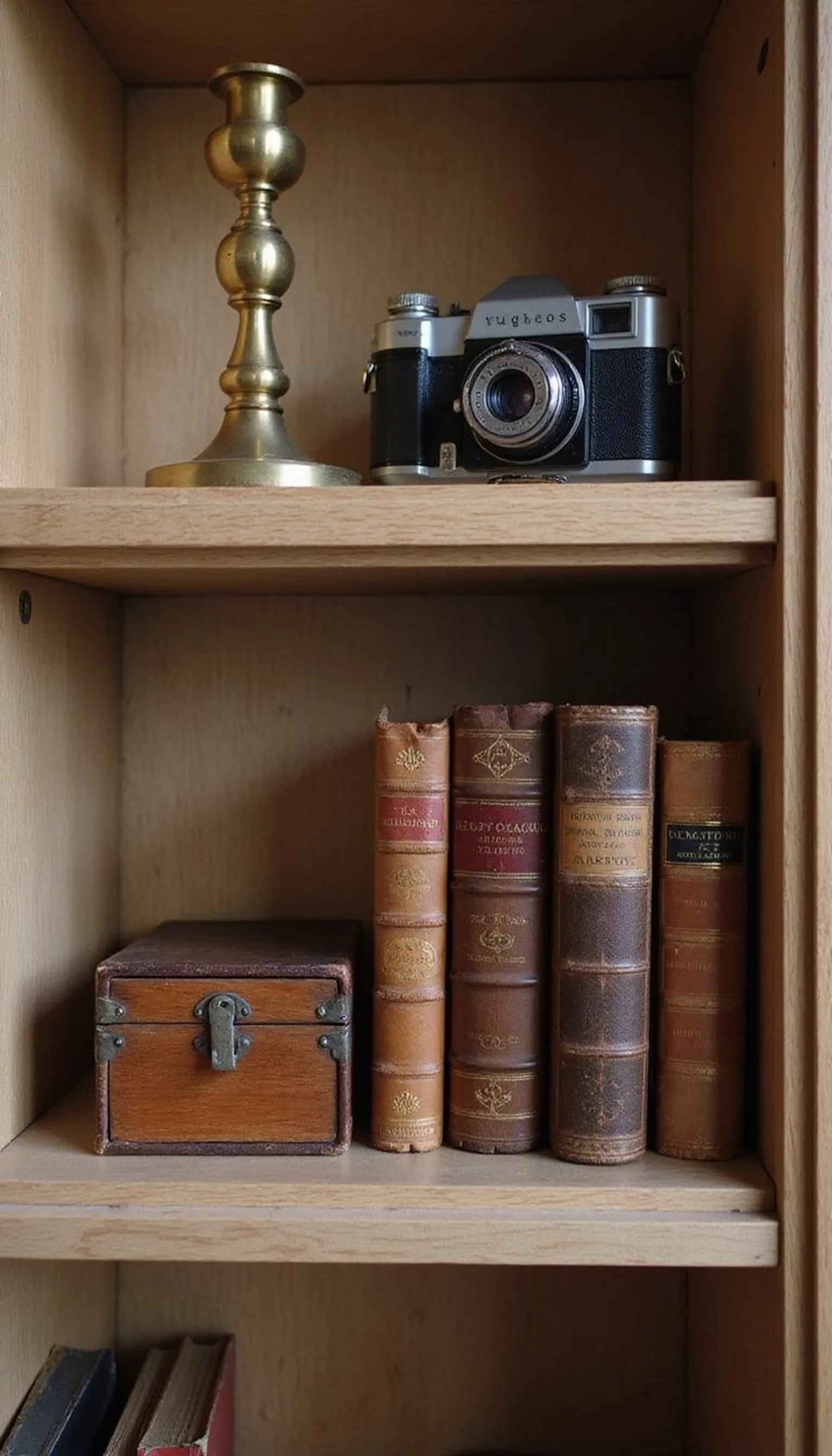 Vintage finds and sentimental objects on display