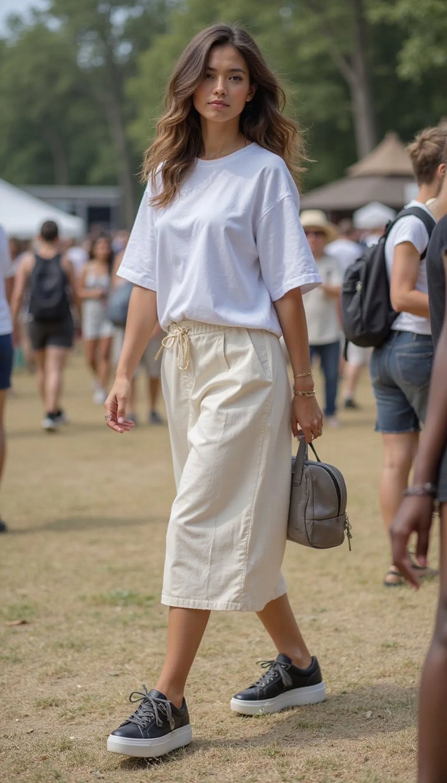 Slip Skirt and Oversized Tee: Effortless Cool