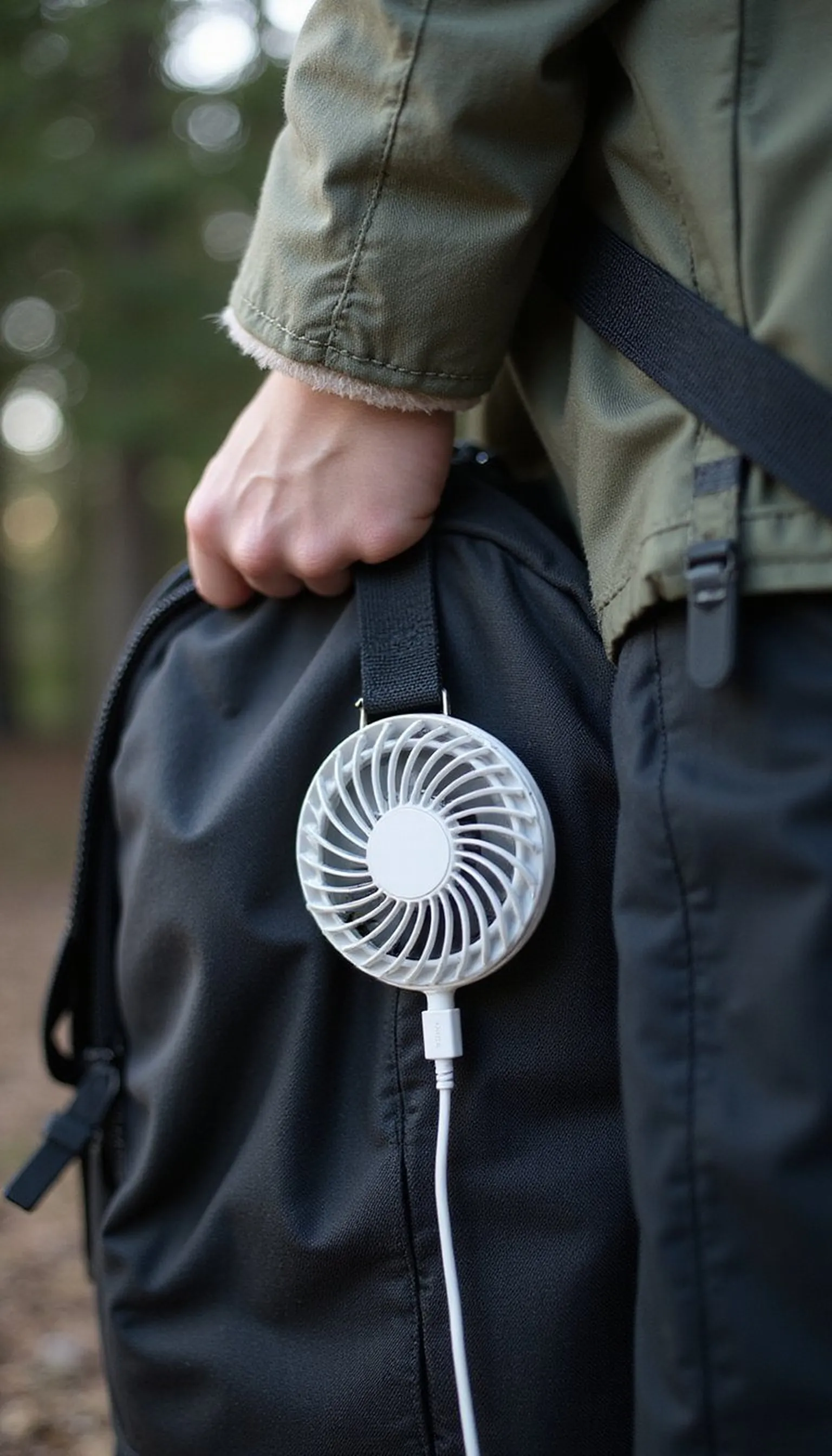 Compact travel fan for extra airflow